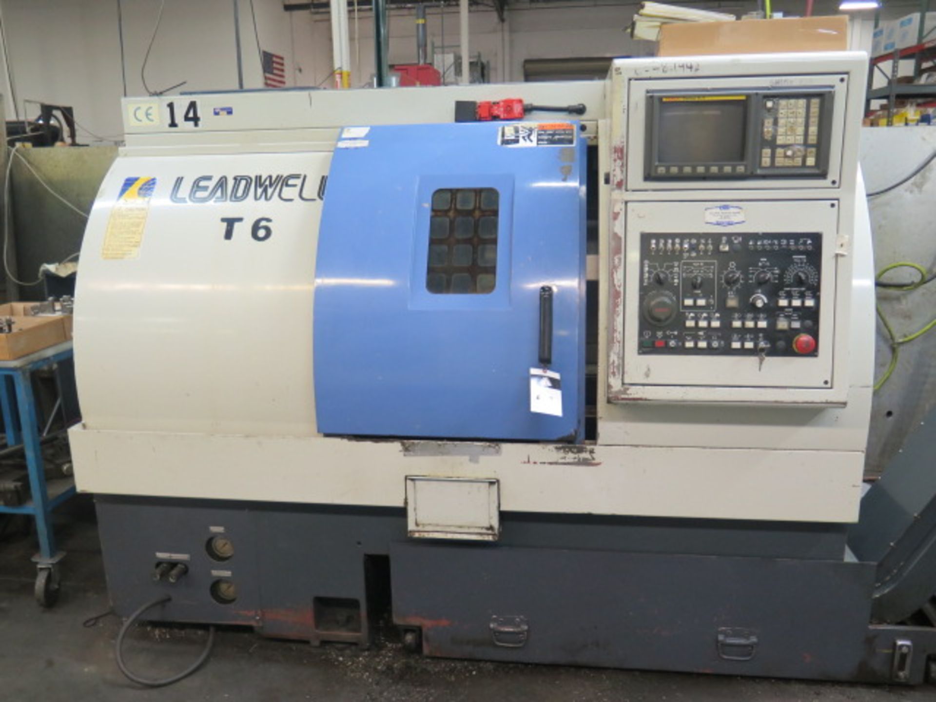 Leadwell T6 CNC Turning Center s/n L2TJJ0823 w/Fanuc Series 0-T Controls, Tool Presetter, SOLD AS IS