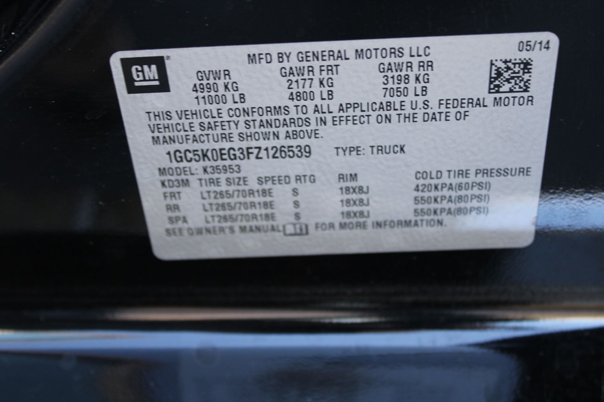 2015 Chevrolet Model Silverado 3500 LTZ Pick-Up Truck, VIN: 1GC5K0EG3FZ126539, Automatic Transmissi - Image 10 of 15