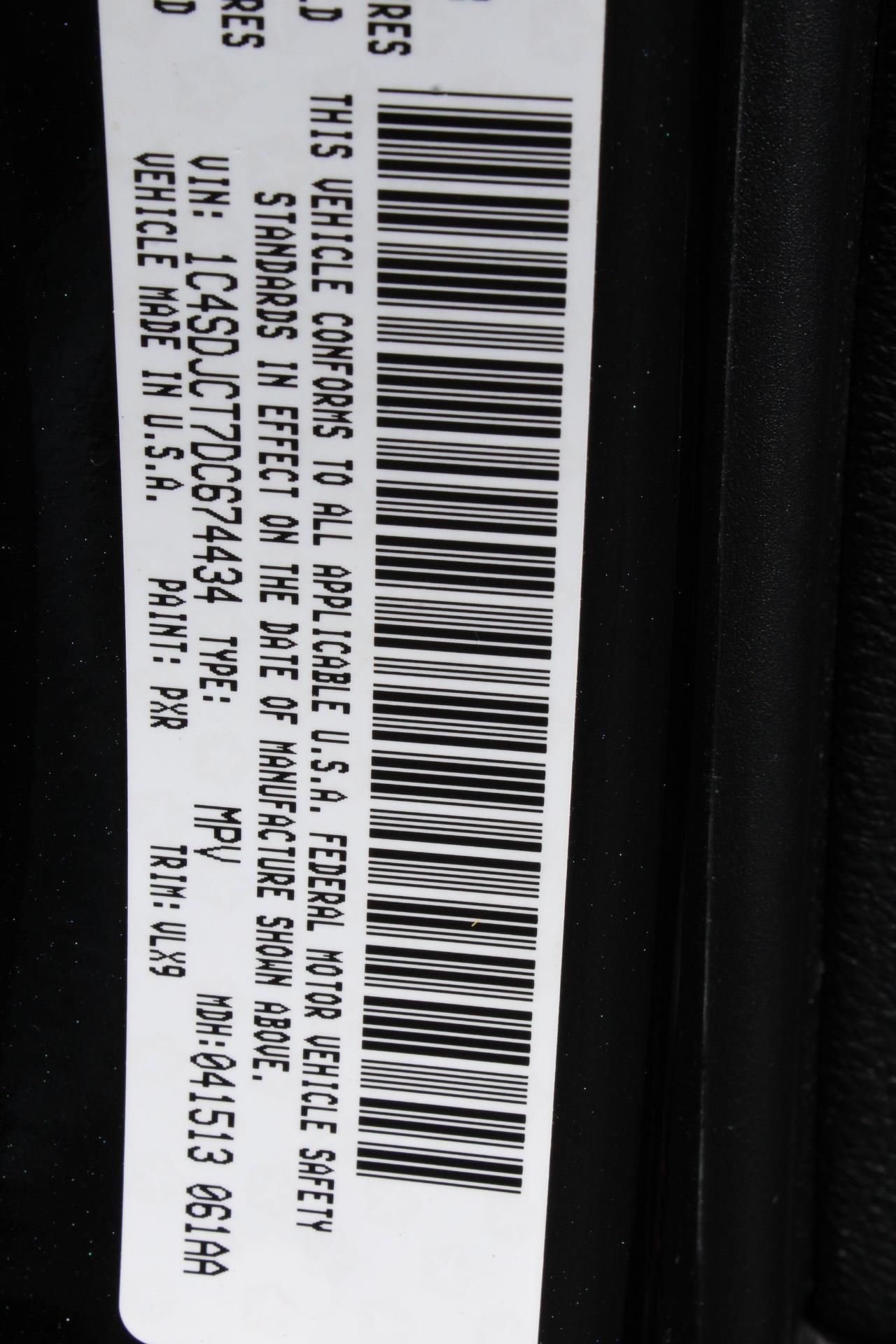 2013 DODGE DURANGO R/T, 5.7L V8, AWD, SEVEN PASSENGER SEATING, DVD PLAYER, LEATHER INTERIOR, VIN - Image 11 of 11