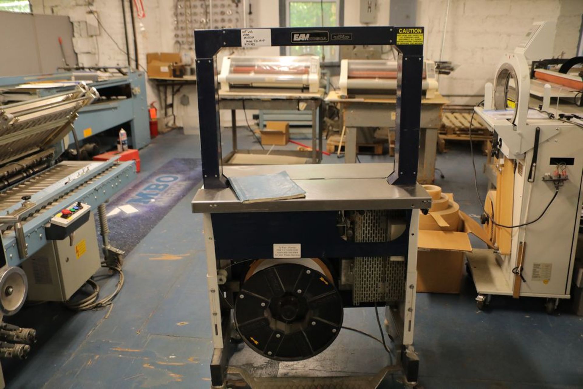 EAM Mosca Model RO-M-P 1/4" heavy duty strapping machine. fully functional and well maintained