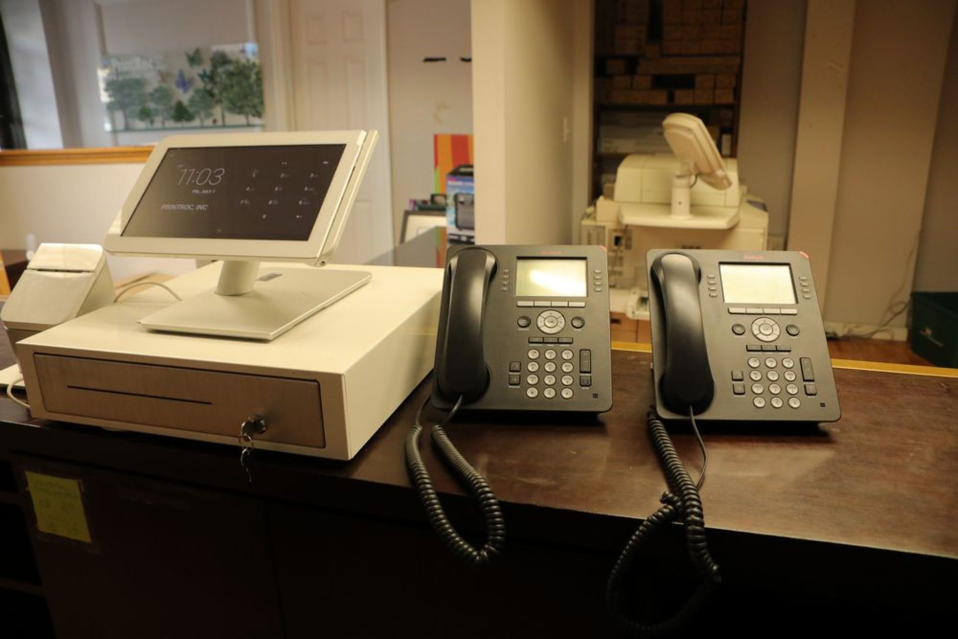 Locking POS register System W/card reader and Avaya VOIP Phone system