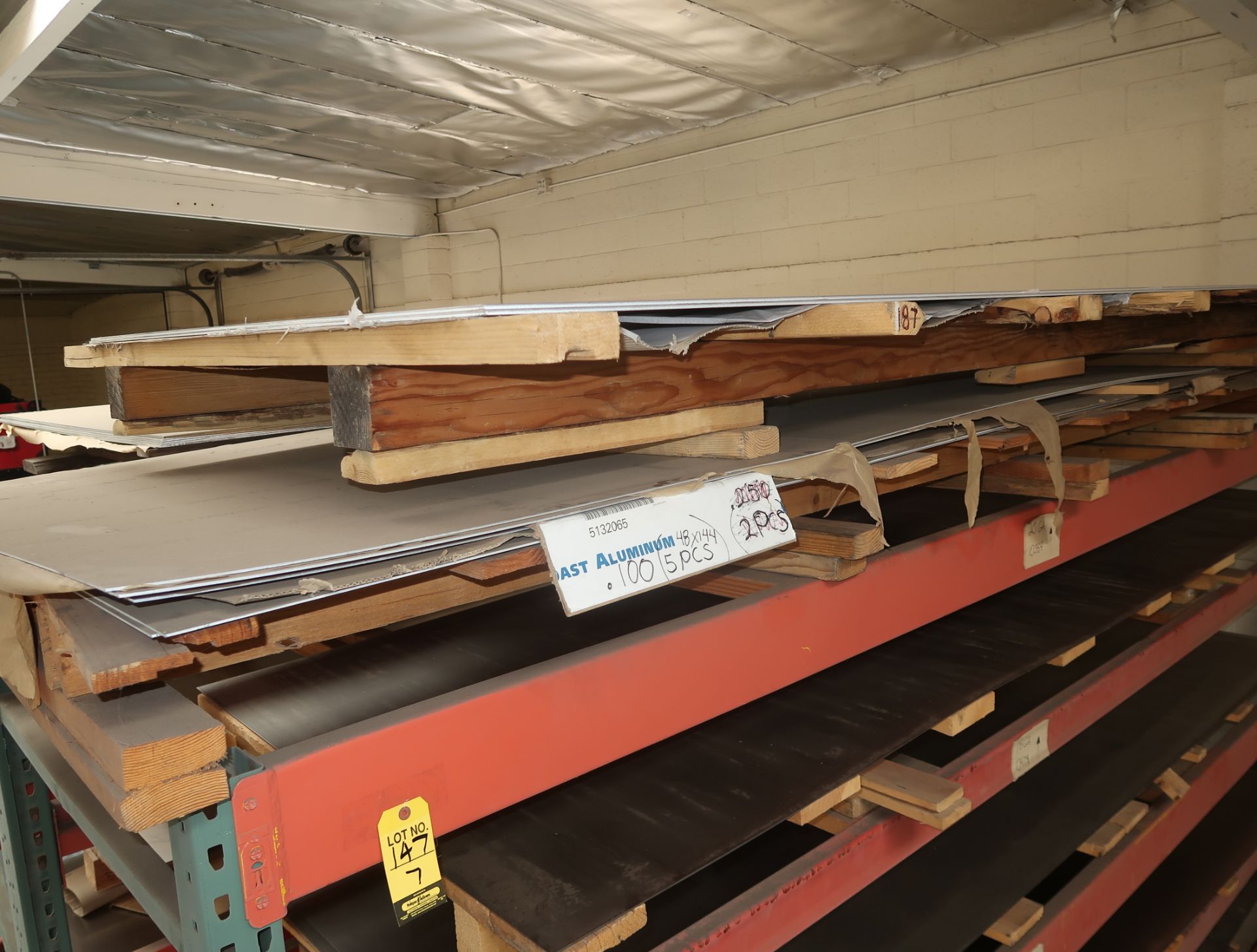 (2) 10' X 5' X .187 5052 (5) 10' X 5' X .100 5052 ALUMINUM (MUST BE REMOVED BY MONDAY, MARCH 14TH,