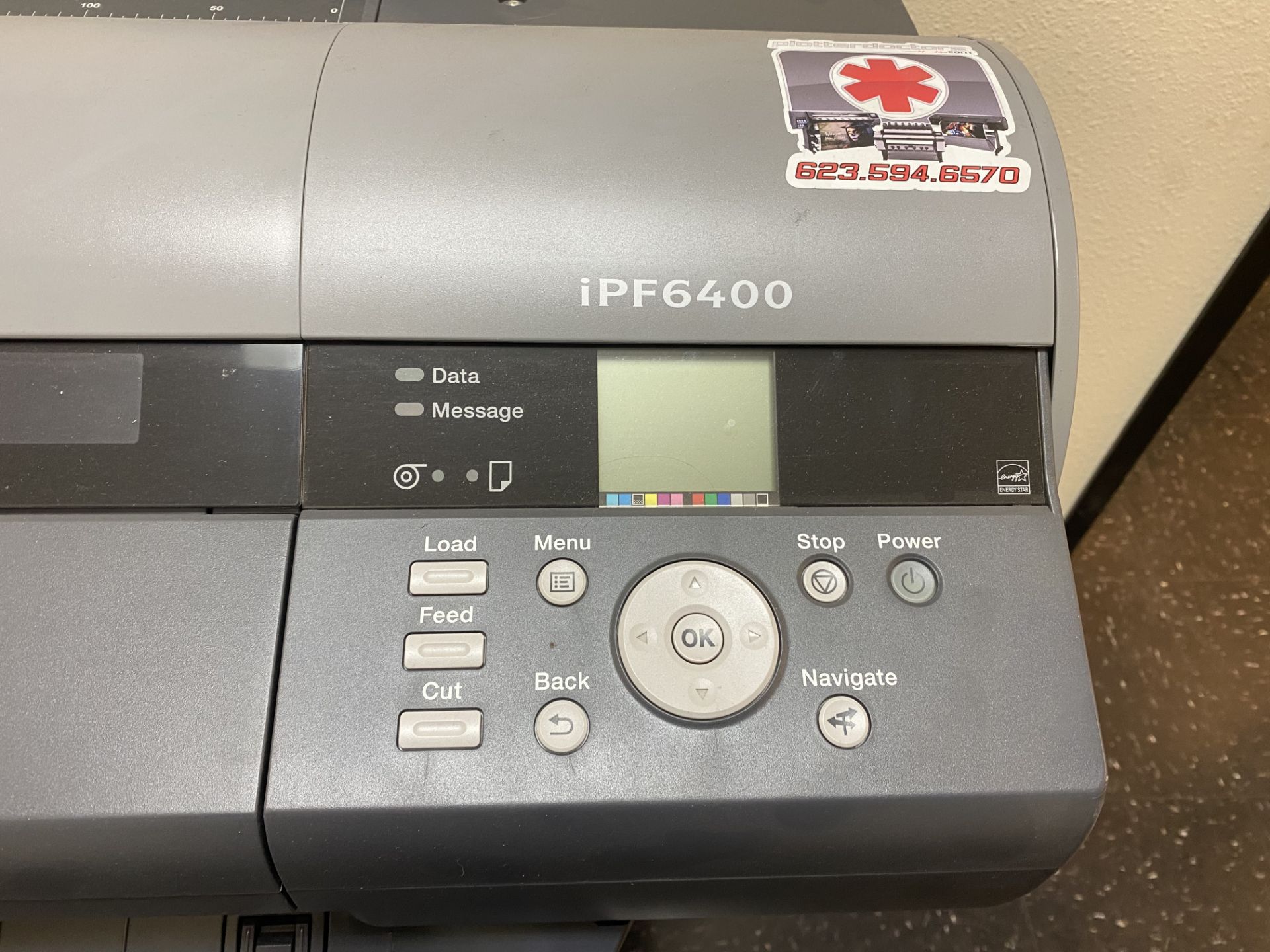 CANON IMAGE PROGRAF IPF6400 24IN WIDE PHOTO QUALITY PRINTER W/ EXTRA CARTRIDGES - Image 3 of 6