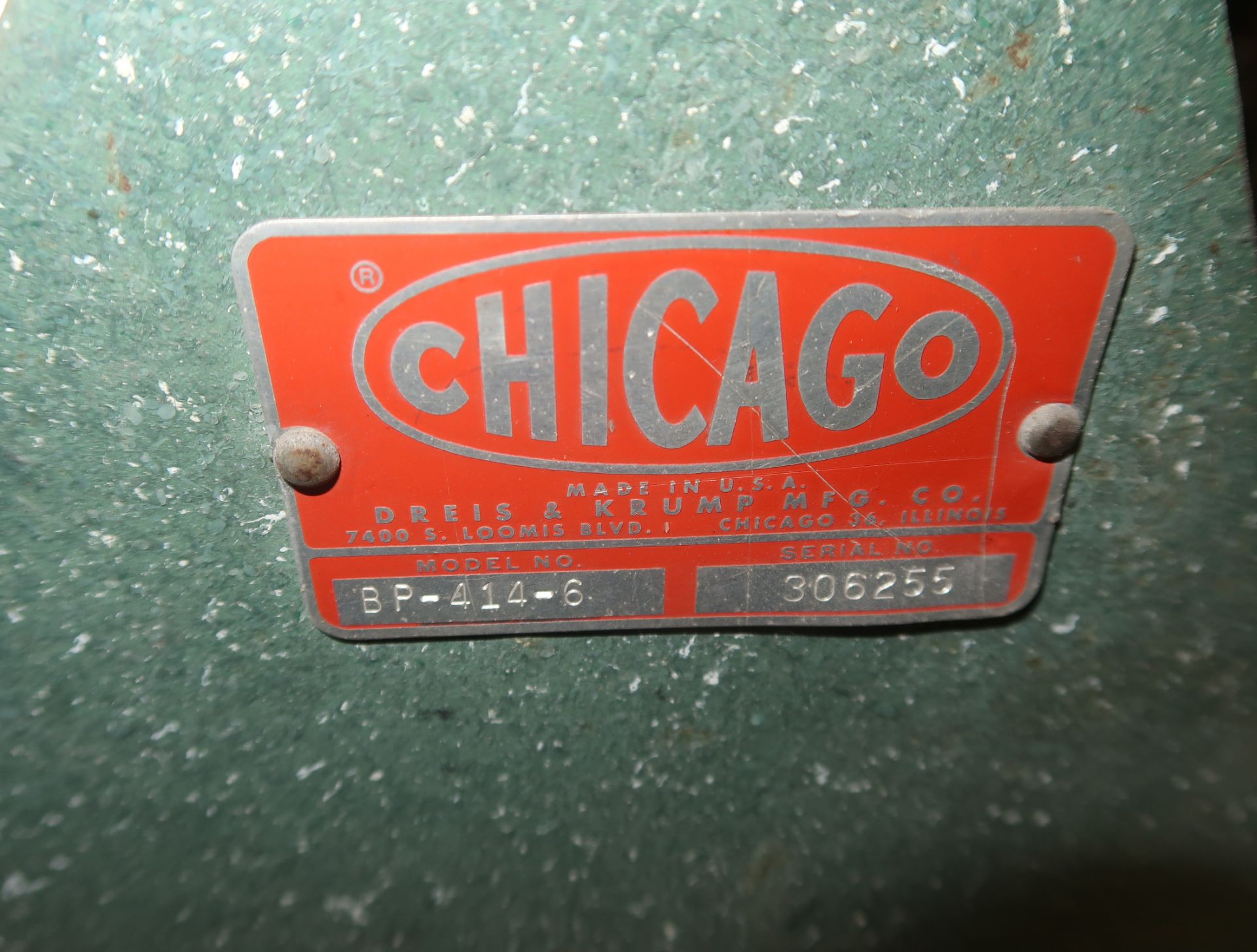CHICAGO MDL. BP-414-6, 4' X 14GA BOX & PAN BRAKE SN. 306255 - Image 3 of 3