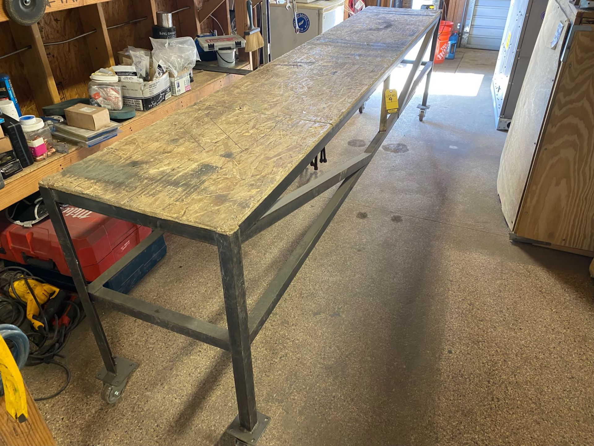 METAL FRAME SHOP TABLE, 123" X 22" - Image 2 of 2