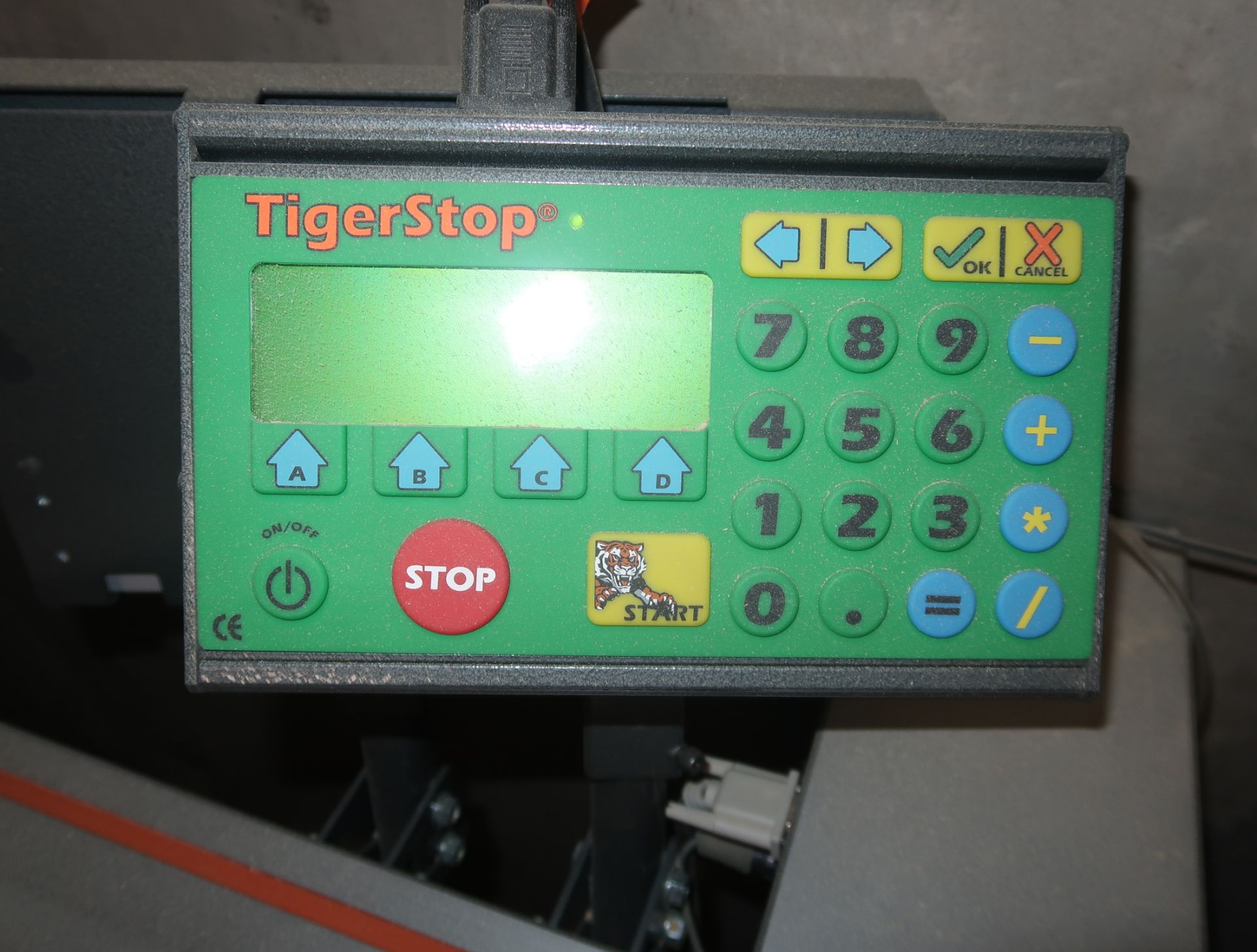 CANTEK UPCUT SAW W/ TIGER ST0P & SUPPORT TABLES, MDL. CANPCS14L, SN. 1906001, 230V, 5HP - Image 2 of 4
