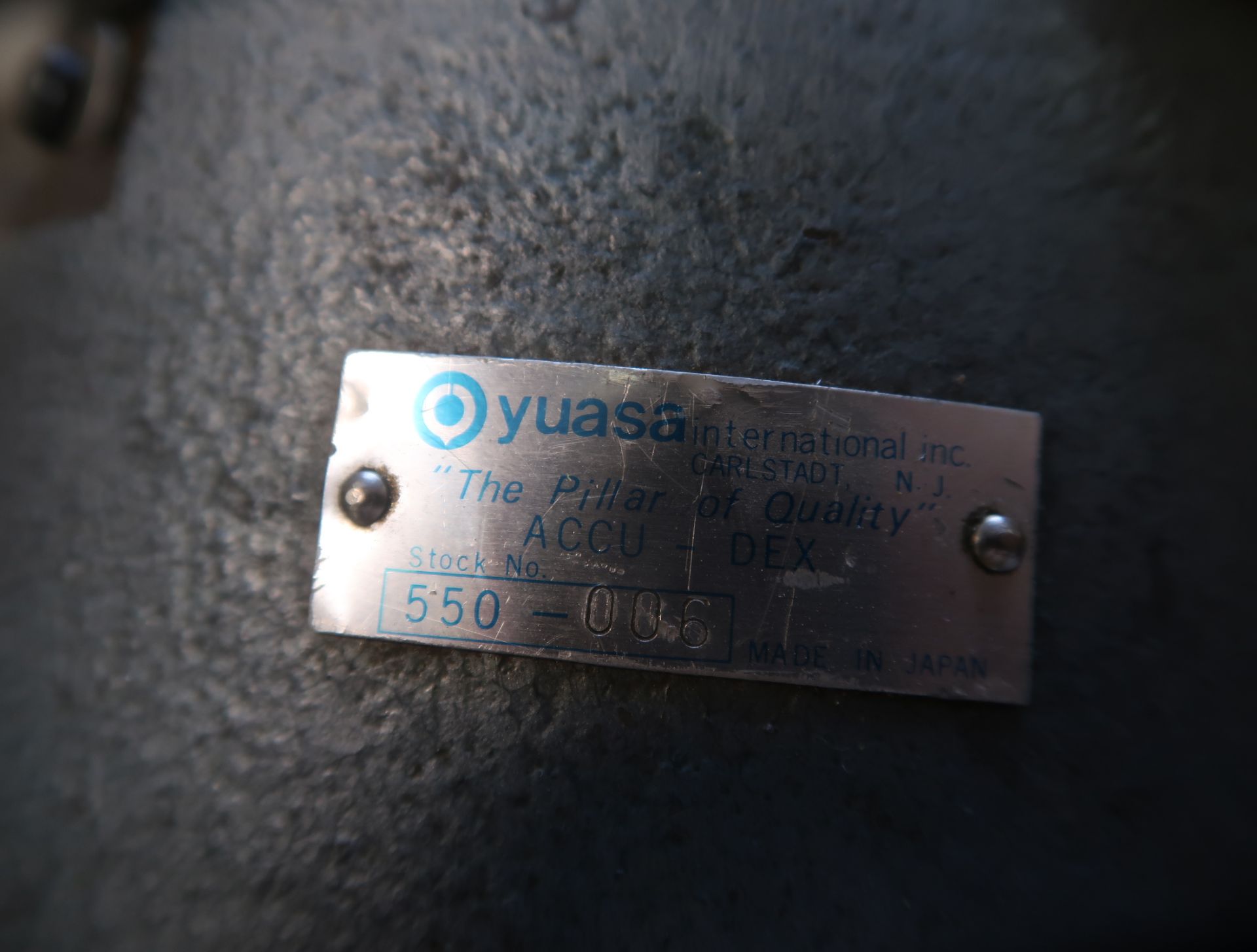 YUASA X-Y ACCU-DEX ROTARY TABLE 6 1/2" - Image 3 of 3
