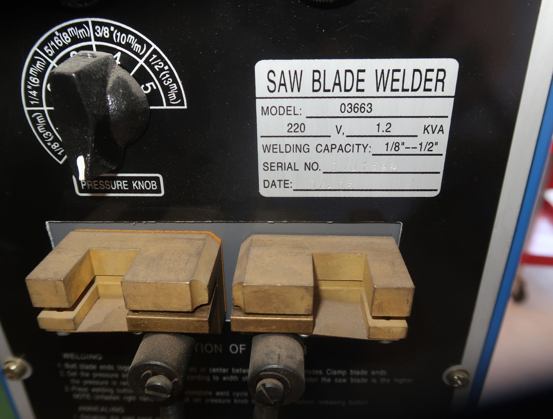 CHICAGO ELECTRIC MDL. 03660 BLADE WELDER, 220V 1PH - Image 2 of 3