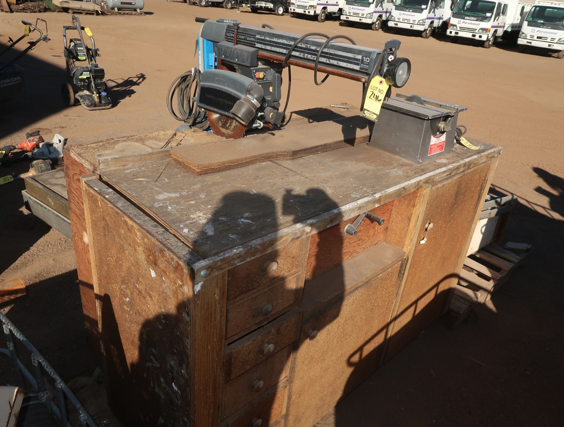 CRAFTSMAN RADIAL ARM SAW W/ CABINET BASE