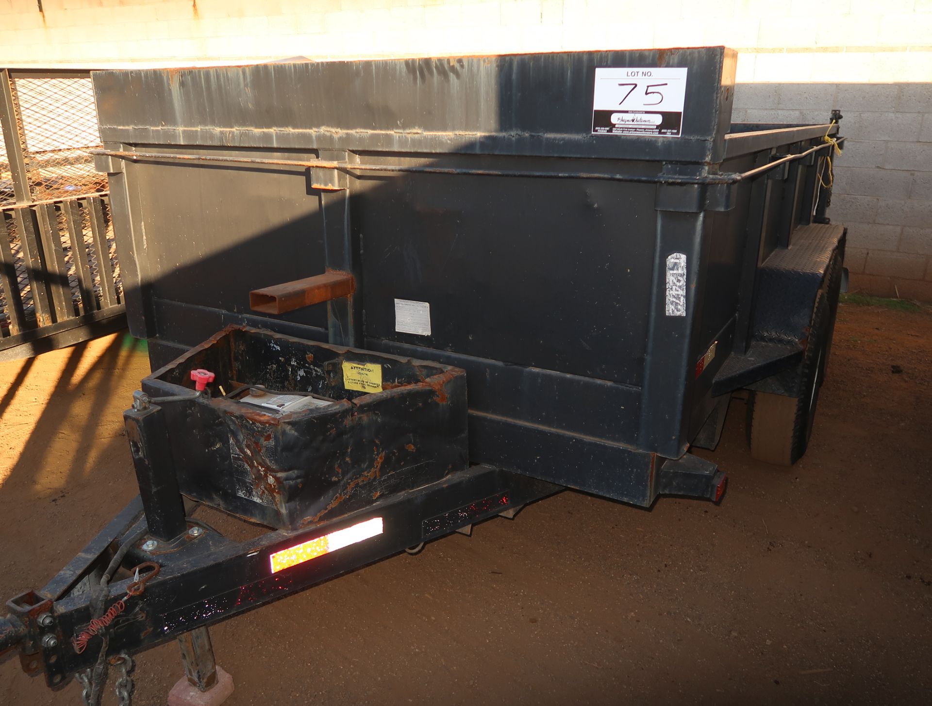 BIG TEX 12', DUMP TRAILER, 32" WALLS DOUBLE AXLE TRAILER - Image 7 of 7