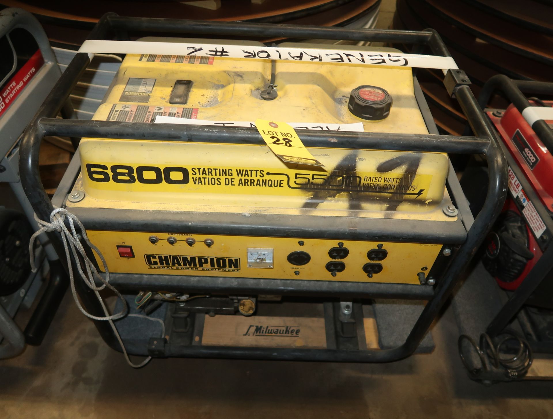 CHAMPION 5500 WATT GENERATOR W/ DOLLY