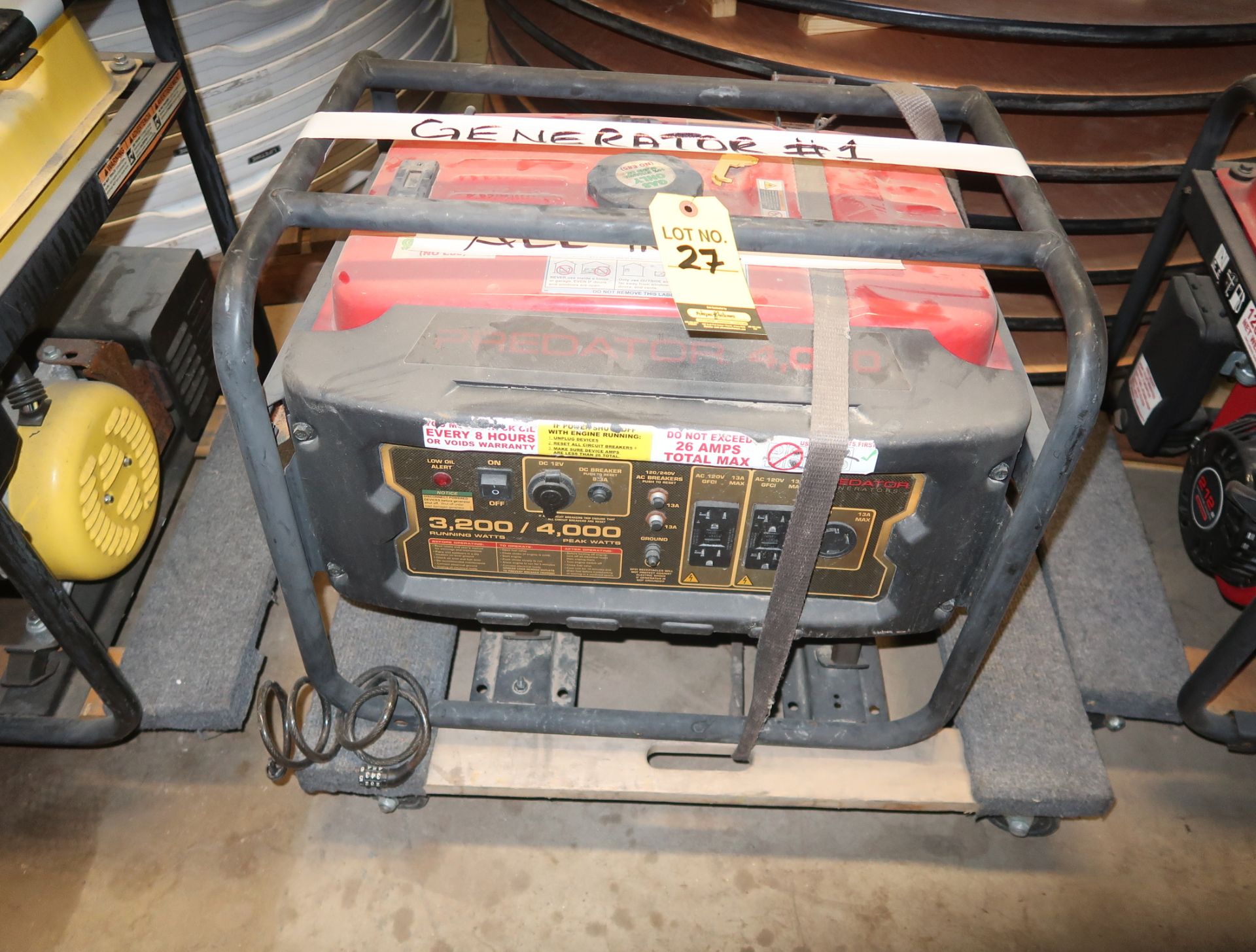 PREDATOR 4000 WATT GENERATOR W/ DOLLY