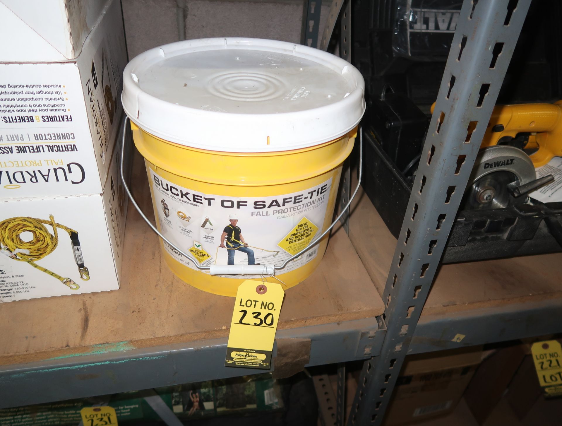 BUCKET OF SAFE-TIE FALL PROTECTION KIT