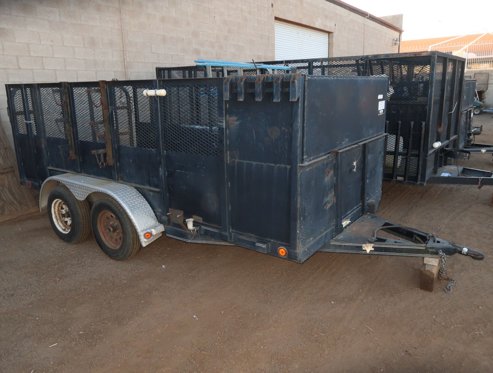 BIG TEX 14', 4' WALLS DOUBLE AXLE TRAILER VIN. 4P5U71427D2182780 - Image 3 of 3