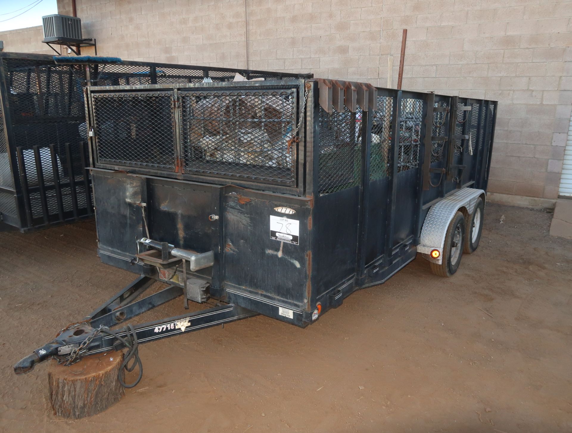 BIG TEX 14.5', 4' WALLS DOUBLE AXLE TRAILER VIN. 3CVU71623D2504306 W/ CONTENTS - Image 2 of 2