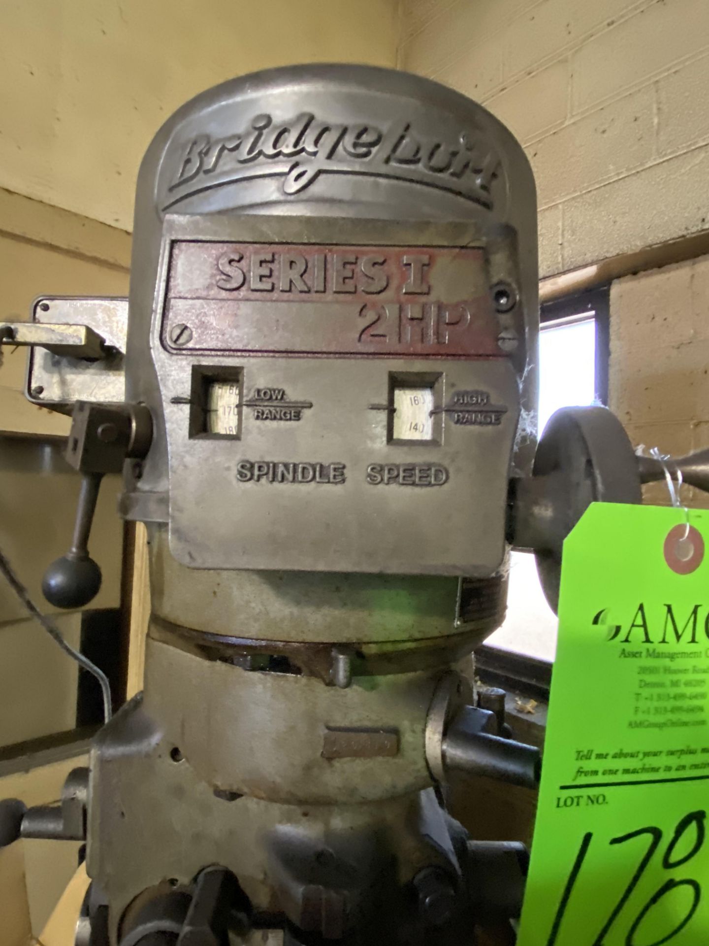 Bridgeport Series 1 Vertical Mill, 2HP, 9"x 42" Table, s/n:BR191936 - Image 2 of 2