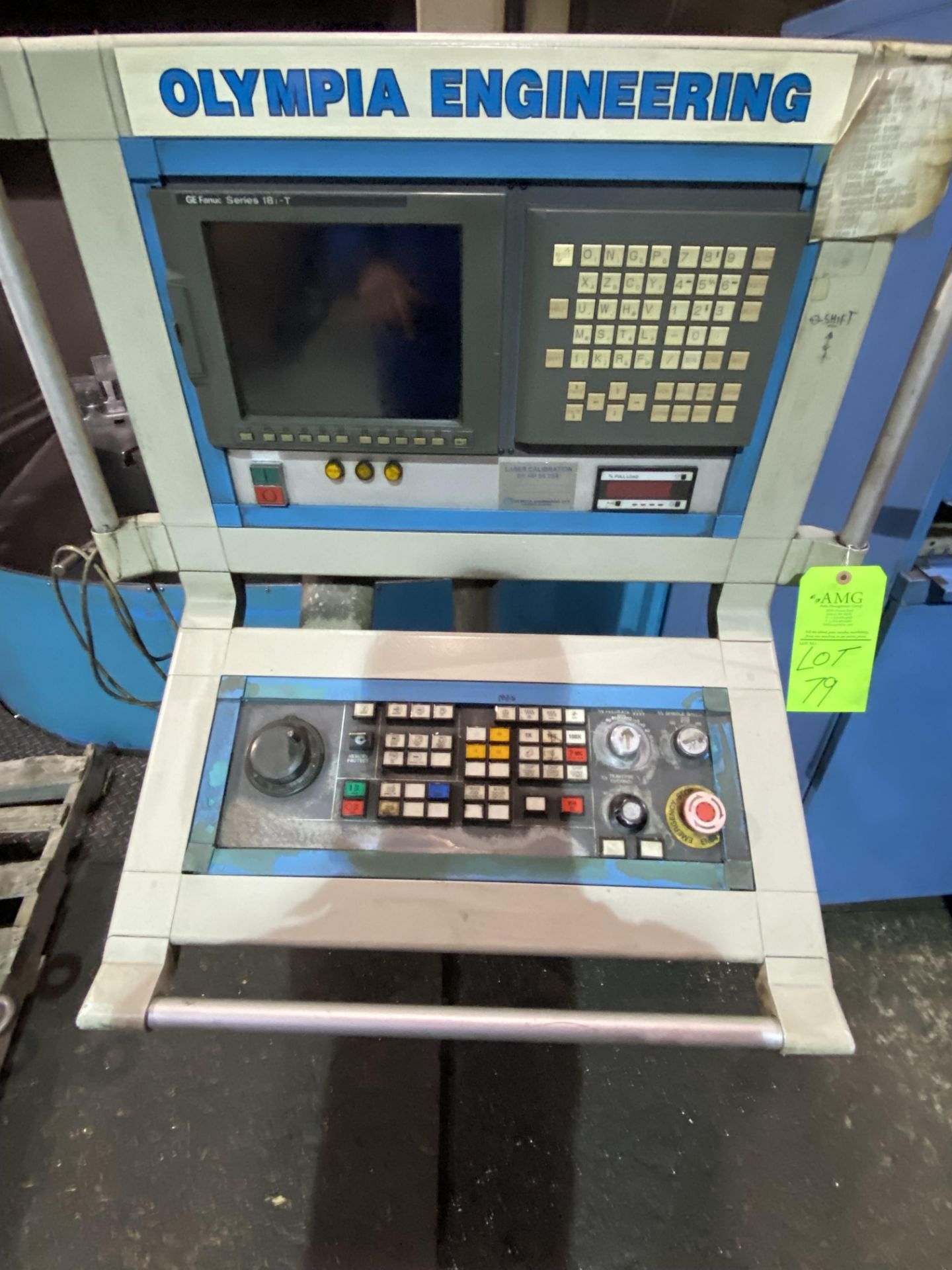 Olympia V-40 CNC Vertical Turret Lathe serial no.OE-99-326, GE Fanuc Series 18- i TA,CNC ,57"swing - Bild 2 aus 7