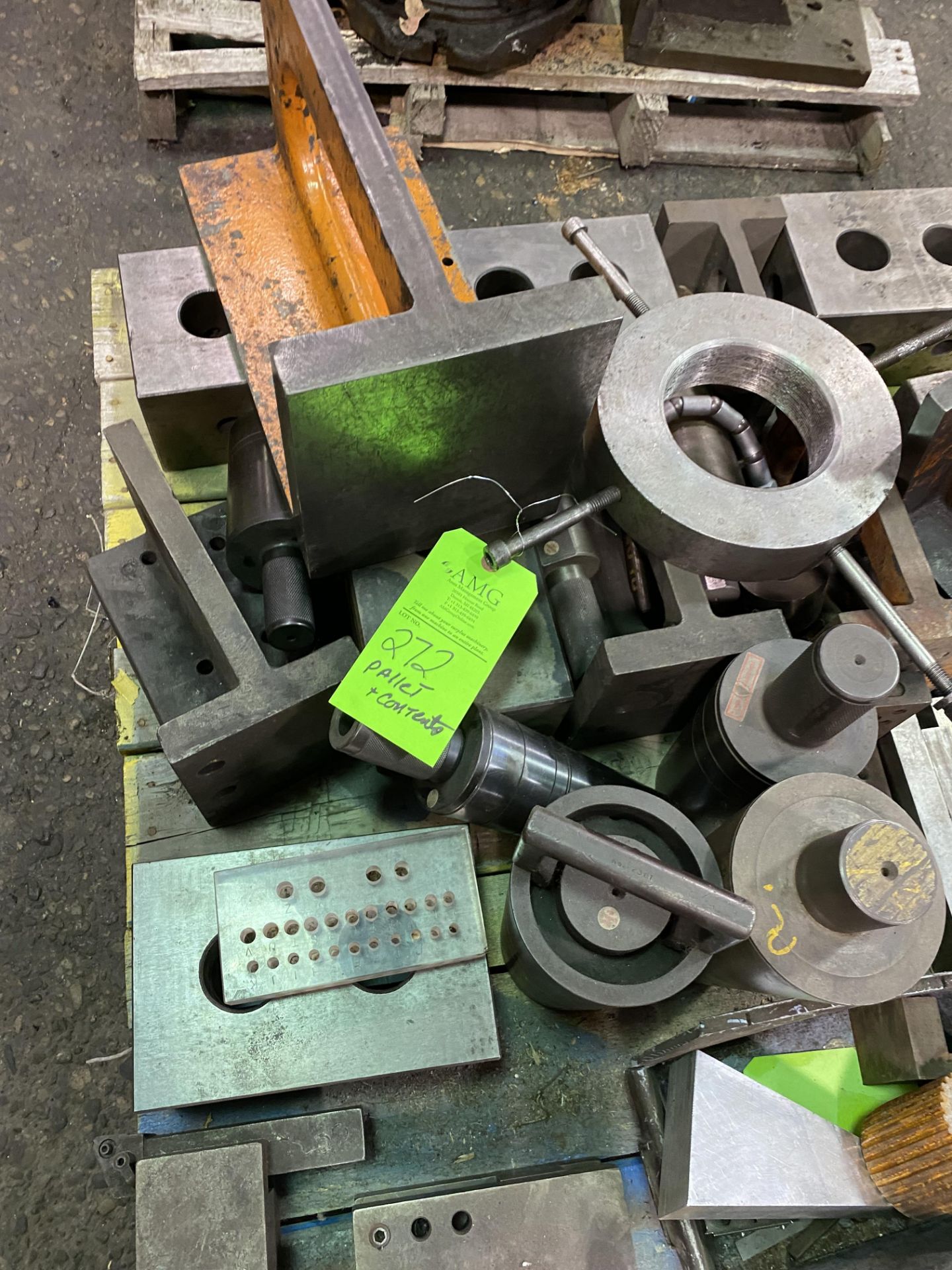 Pallet of Misc. Tooling consisting of Angle Plates, Centers & Blocks