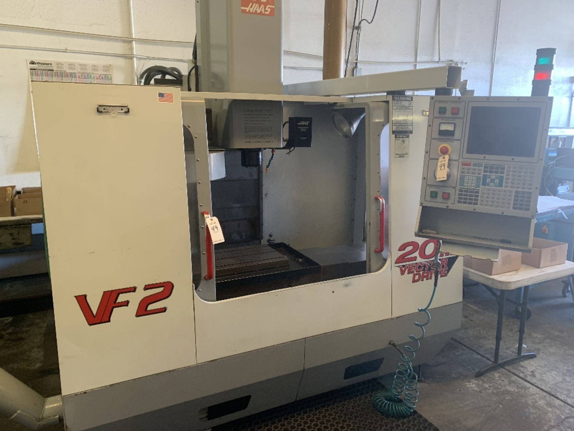 49. 2000 Haas VF2 (ser. 20397) chip conveyor/4th axis ready/ CAT tool