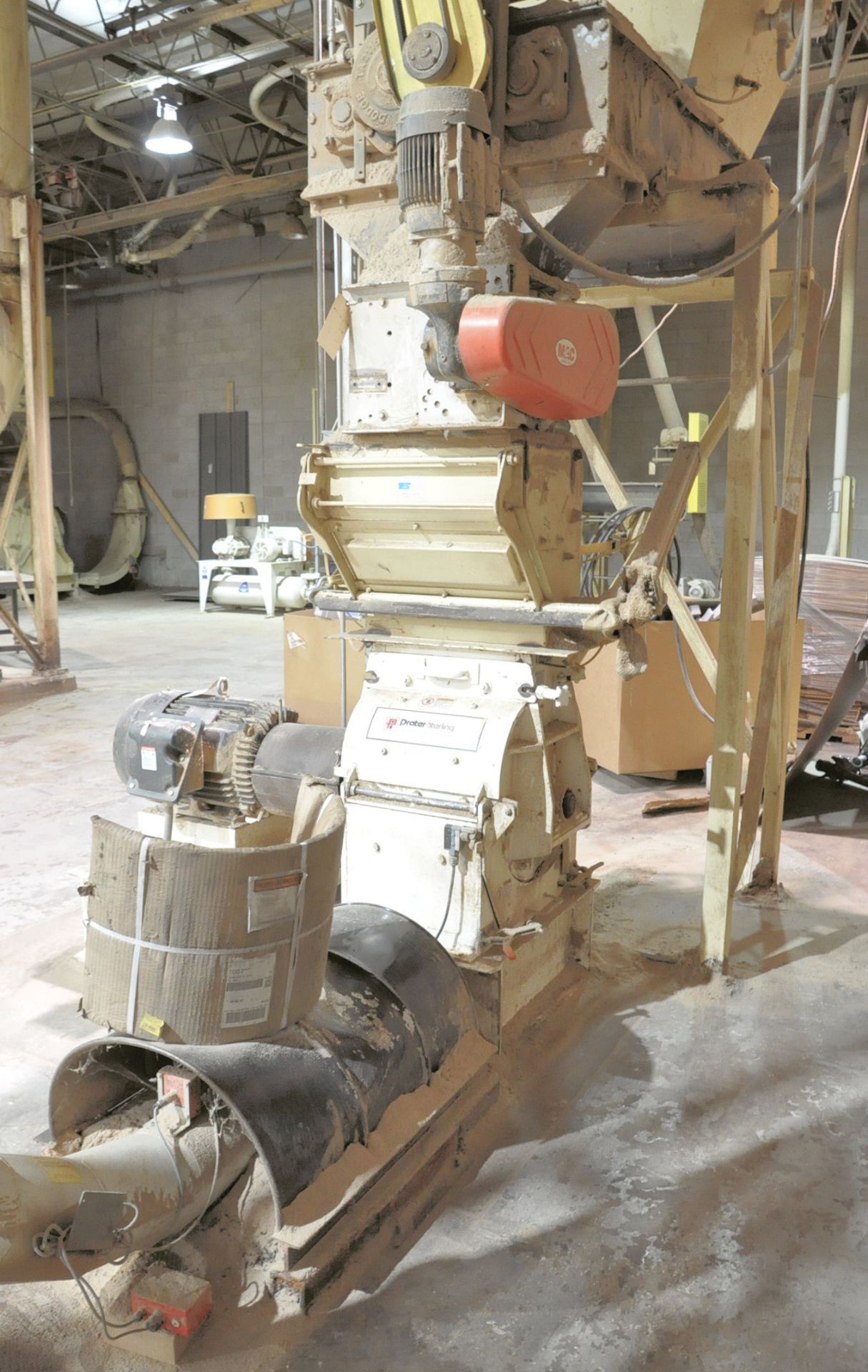 Prater-Sterling Model G6H Hammer Mill, S/n 5009940, 30-HP Motor, Feed Pipes, - Image 3 of 12