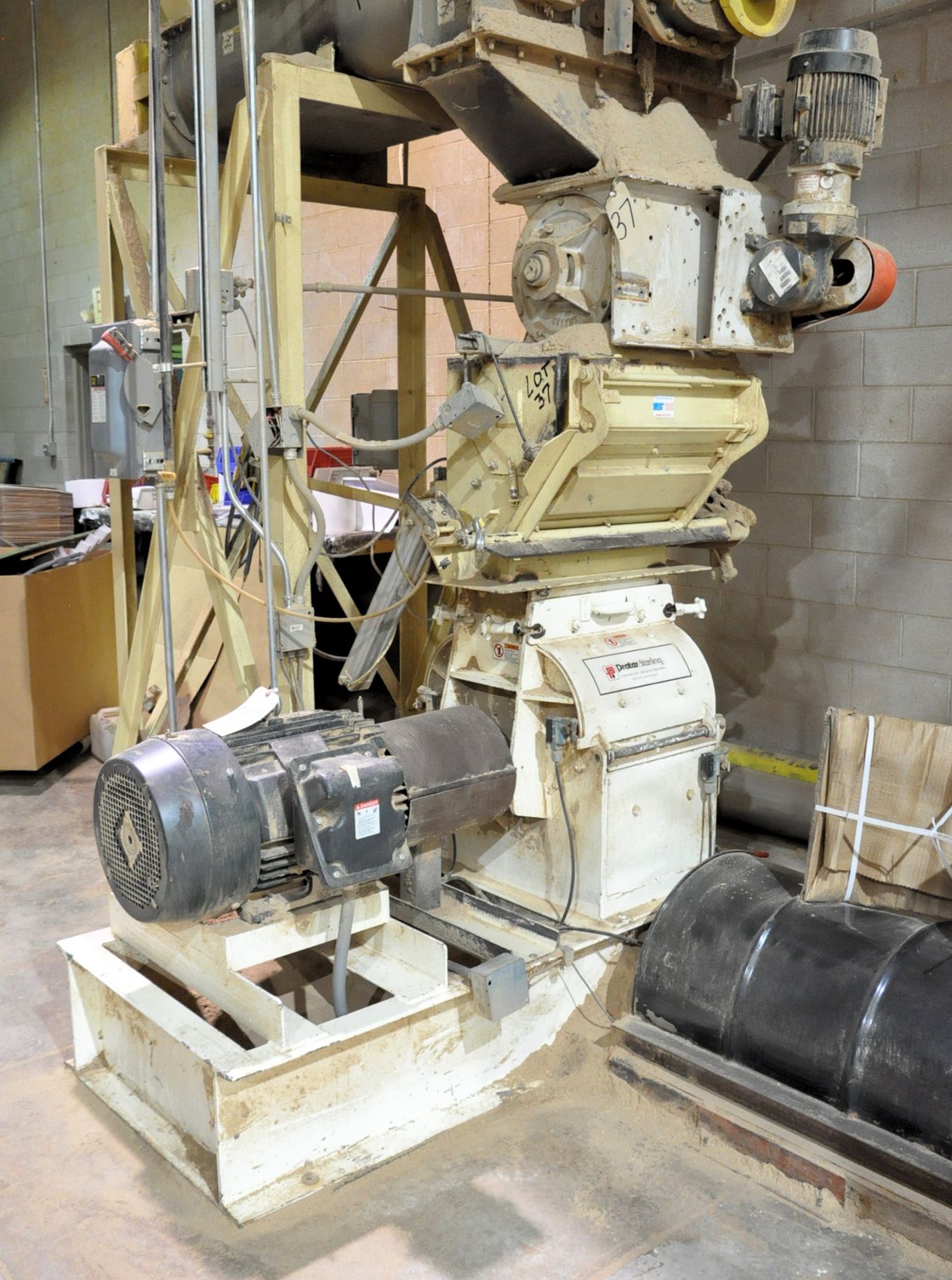 Prater-Sterling Model G6H Hammer Mill, S/n 5009940, 30-HP Motor, Feed Pipes, - Image 2 of 12