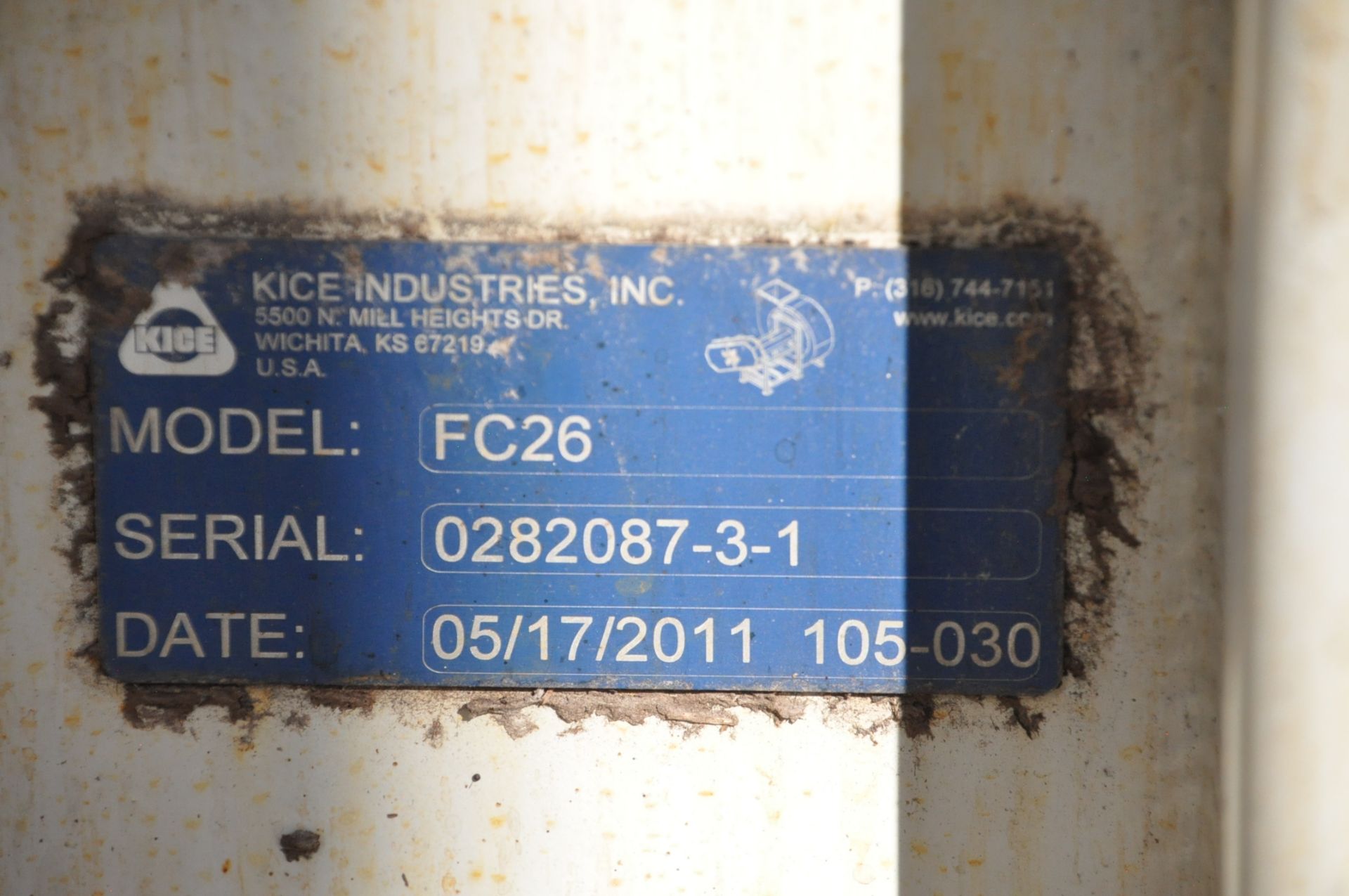 Kice Model FC26 Centrifugal Vacuum Fan, S/n 028208-31, Siemens 75-HP Motor - Image 4 of 4