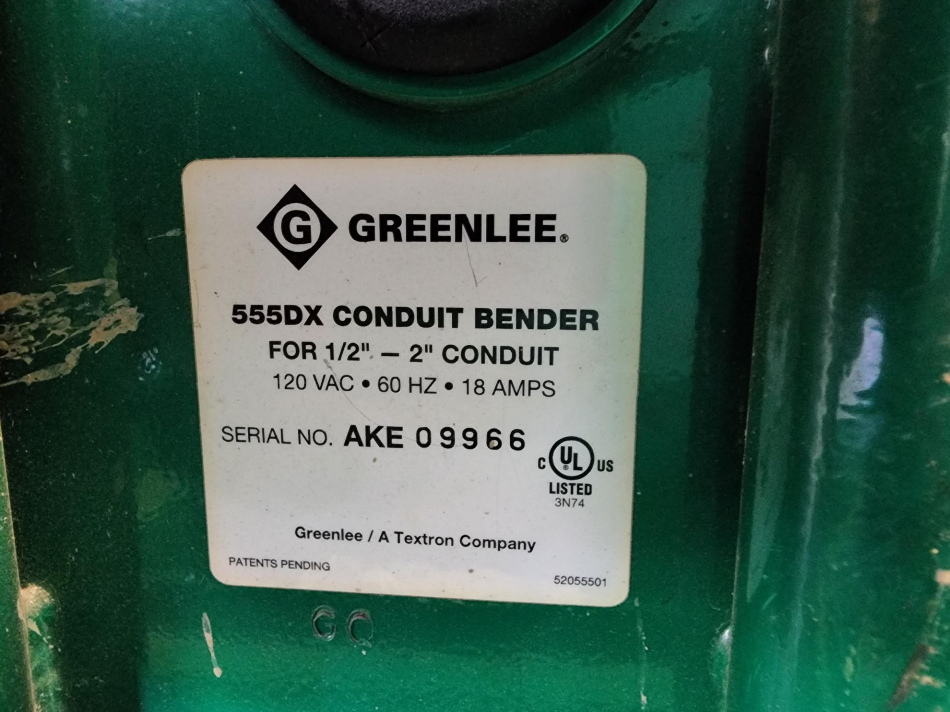 Greenlee Model 555 Series Electric Bender - Image 10 of 11