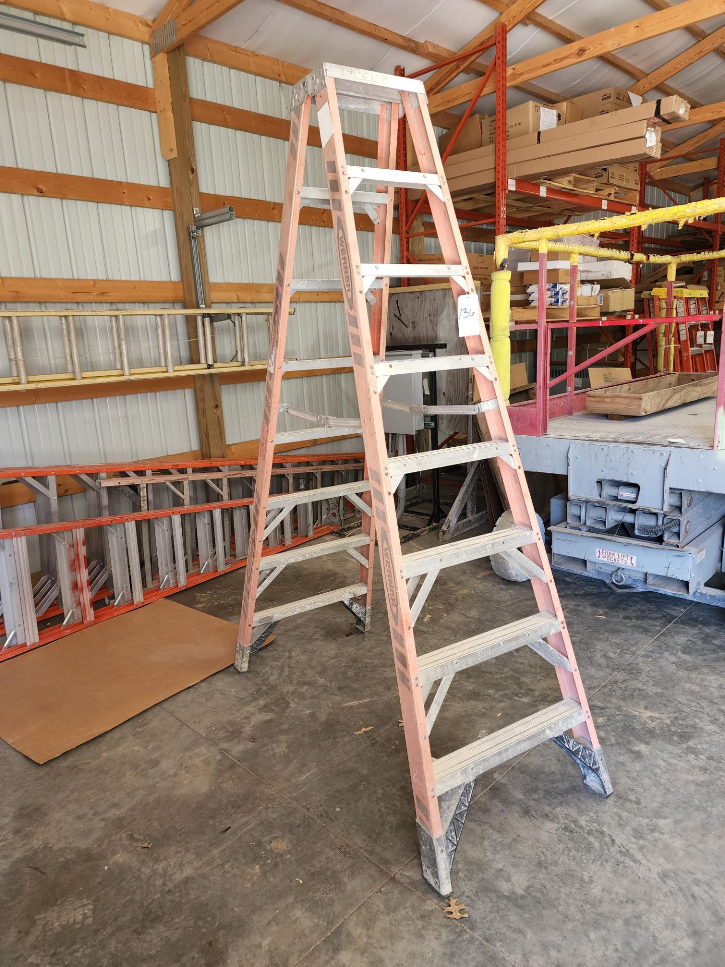 Werner 8' Fiberglass Dual Side Step Ladder