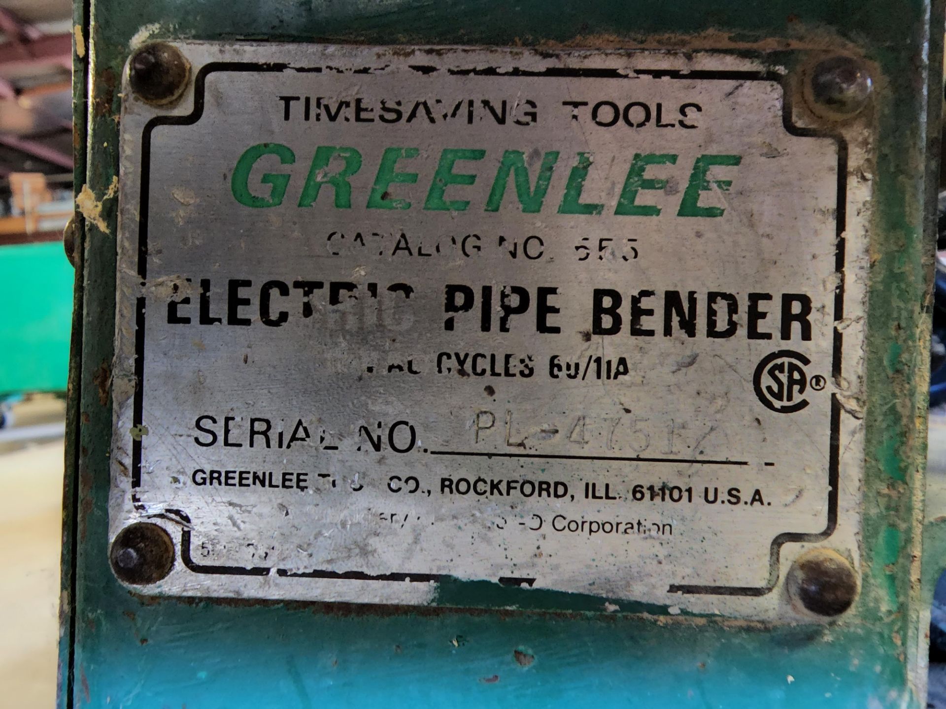 Greenlee Model 555 Electric Pipe Bender - Image 4 of 4