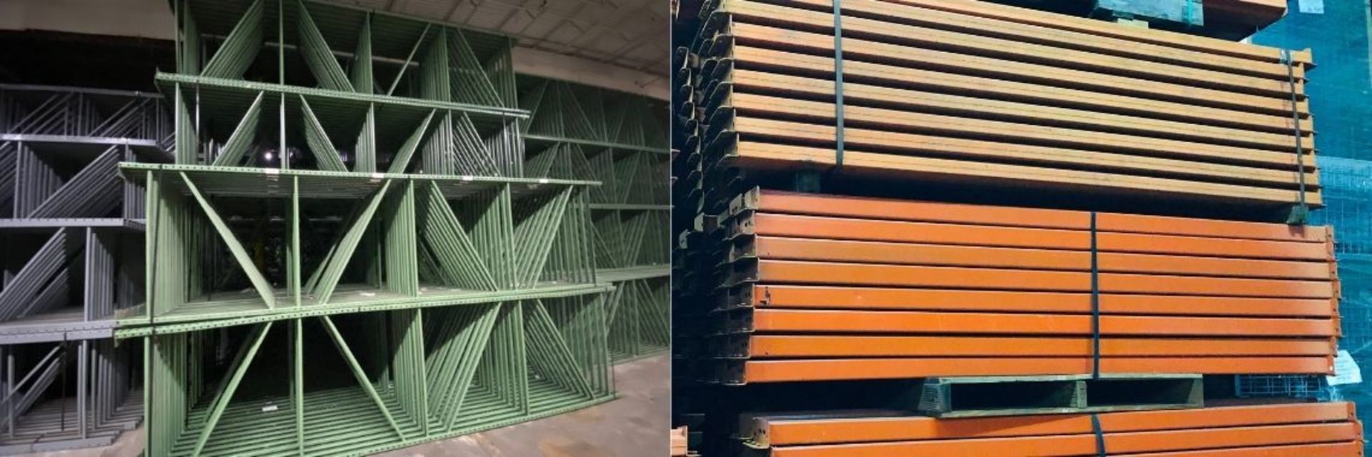 14 BAYS OF 16'H X 48"D X 90"L TEARDROP STYLE PALLET RACKS - Image 4 of 6