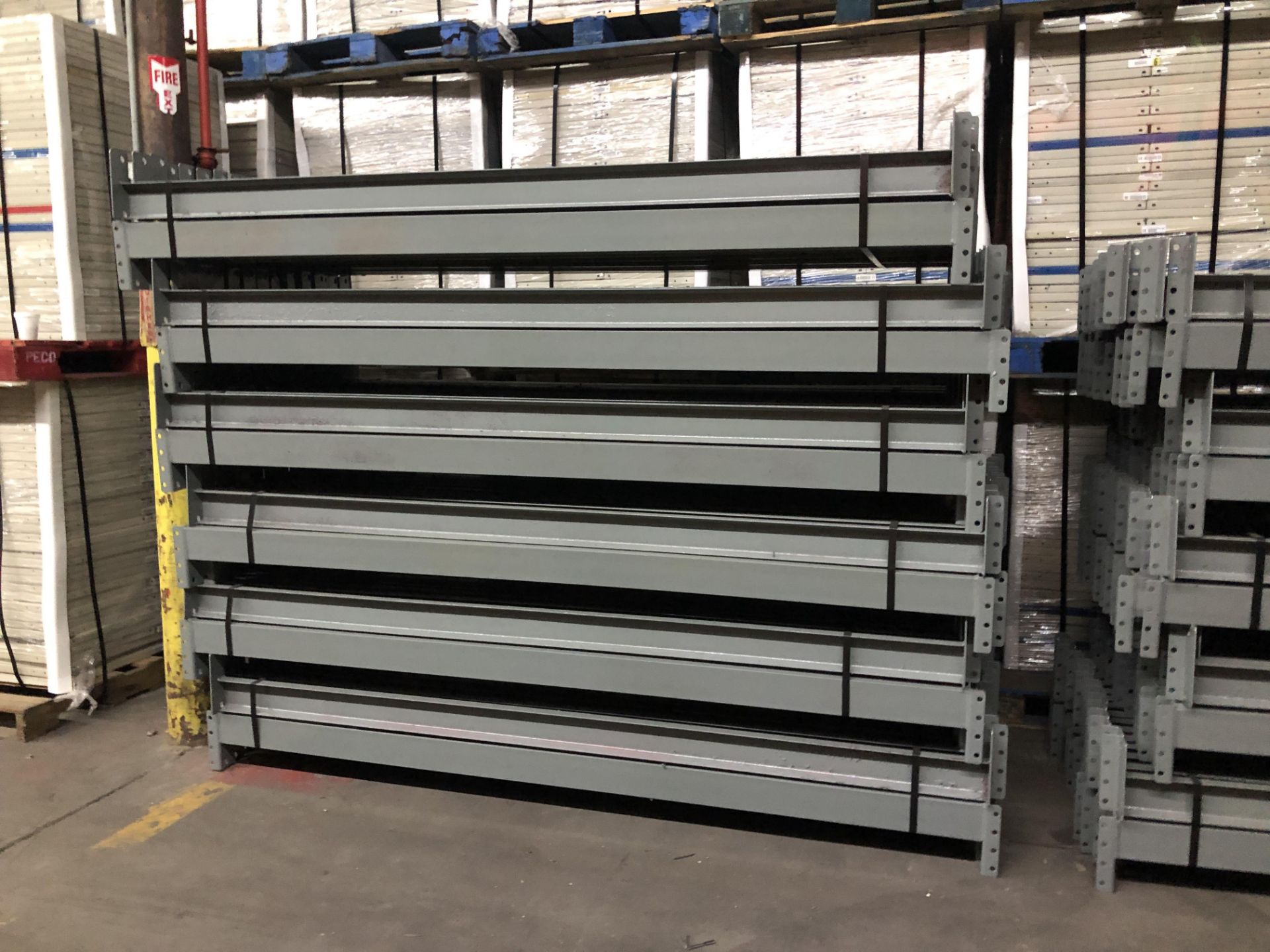 9 BAYS OF 10.5'H X 42"D X 93"L STRUCTURAL STYLE PALLET RACKS - Image 4 of 5