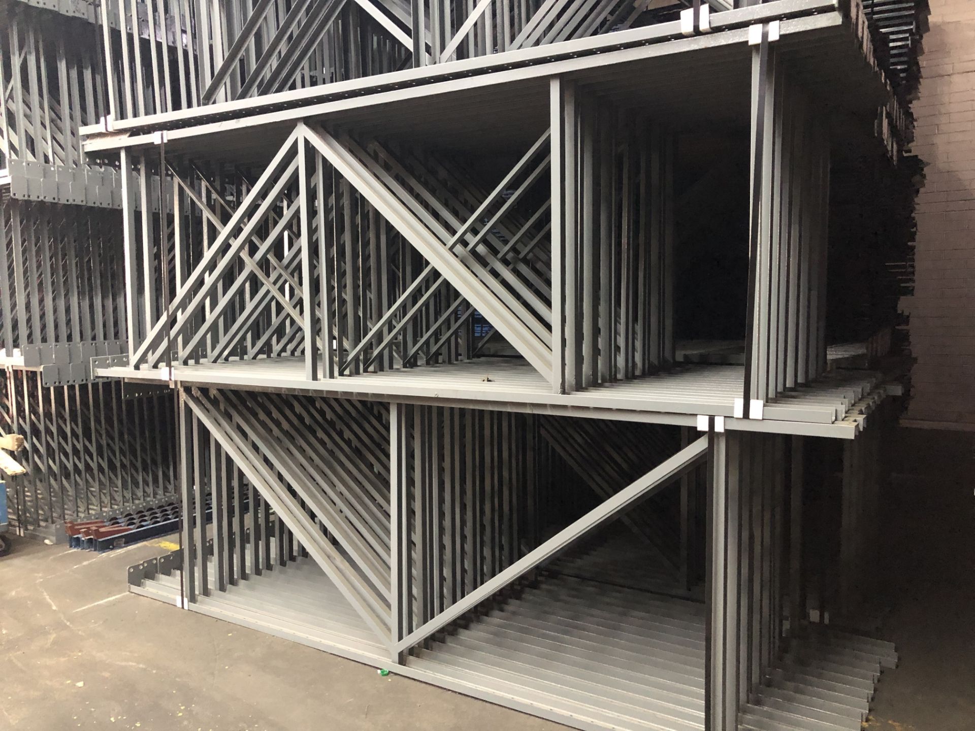 14 BAYS OF 10.5'H X 42"D X 93"L STRUCTURAL STYLE PALLET RACKS - Image 2 of 3