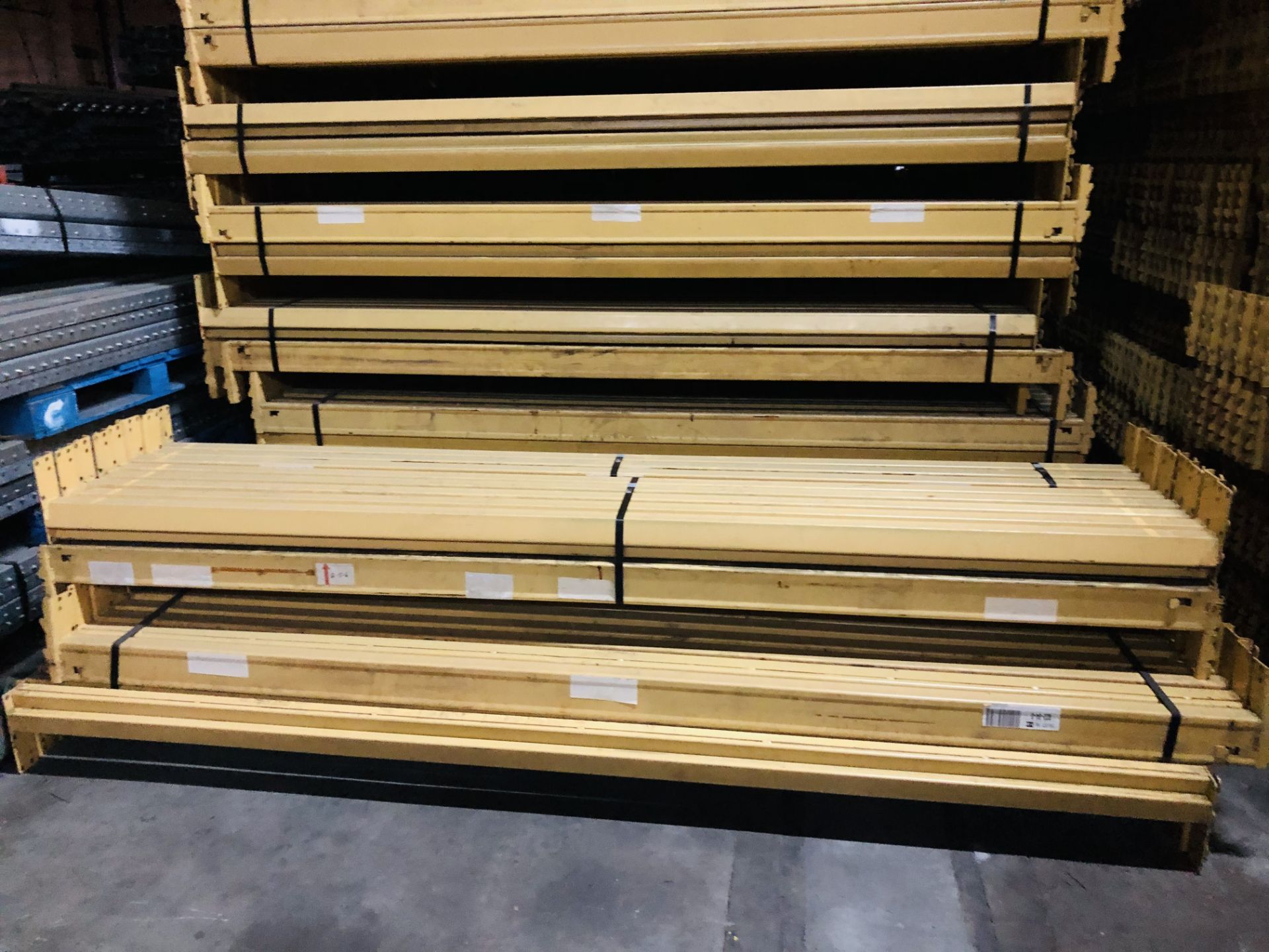 5 BAYS OF 15'H X 42"D X 106"L PENCO STYLE PALLET RACKS