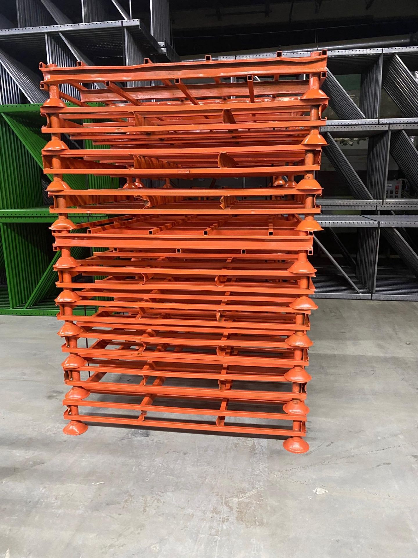 LOT OF TRUCK LOAD OF REFURBISHED STACK RACK: 60" X 60" X 48"H ORANGE - Image 2 of 2