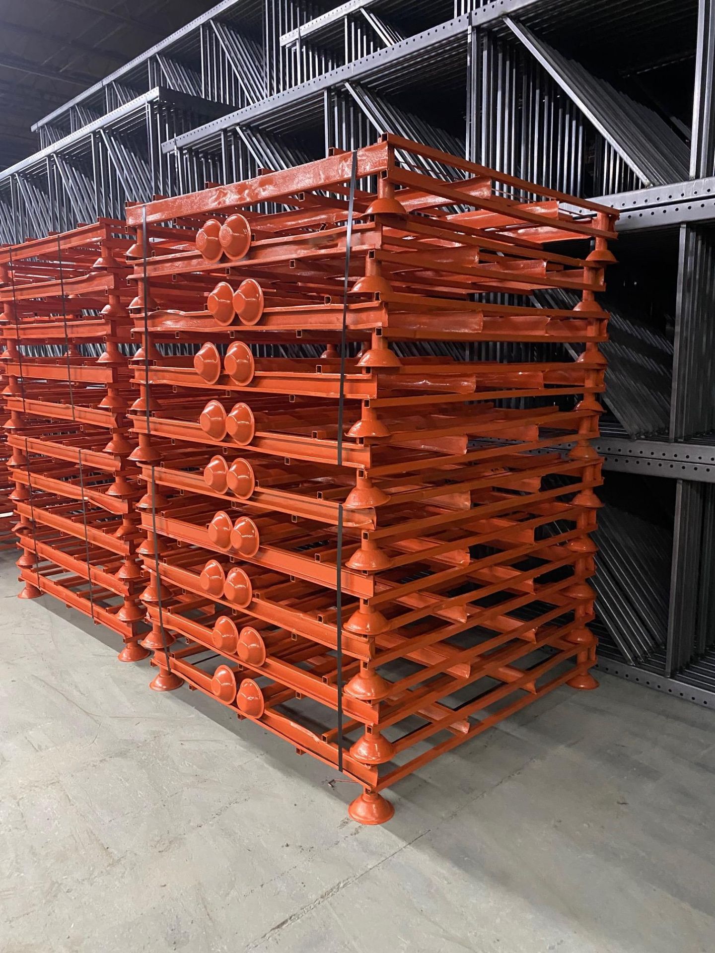 LOT OF TRUCK LOAD OF REFURBISHED STACK RACK: 60" X 60" X 48"H ORANGE - Image 2 of 2