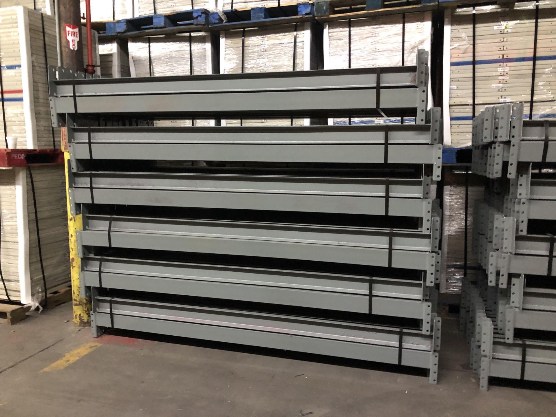 14 BAYS OF 10.5'H X 42"D X 93"L STRUCTURAL STYLE PALLET RACKS - Image 4 of 6