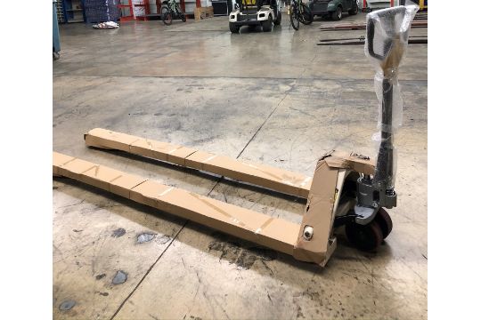 27"W X 96"L BRAND NEW LONG PALLET JACK - Image 3 of 4