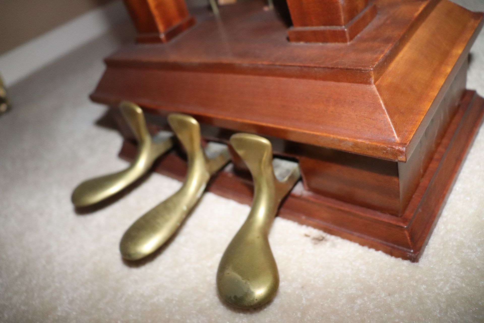 Krakauer baby grand piano contained in a mahogany case complete with bench, approximate height 39", - Image 12 of 12