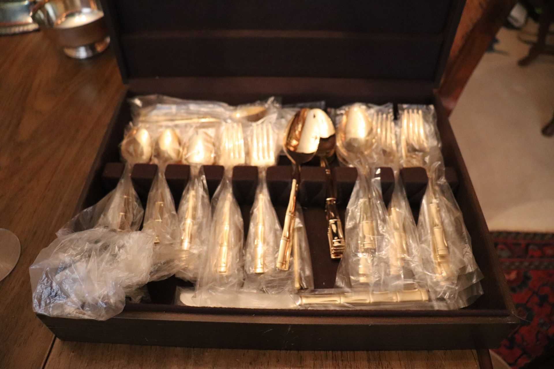 Group of silverware, complete set with spoons and forks, by Barclay