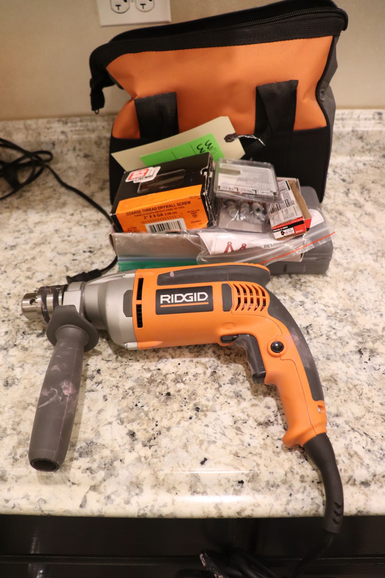 Ridgid r7111 half in drill with case and bits