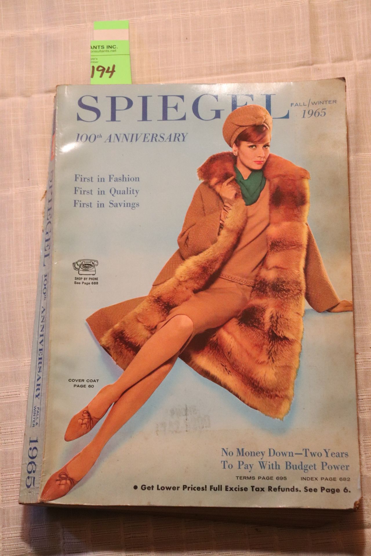 1965 100th Anniversary Spiegel catalog