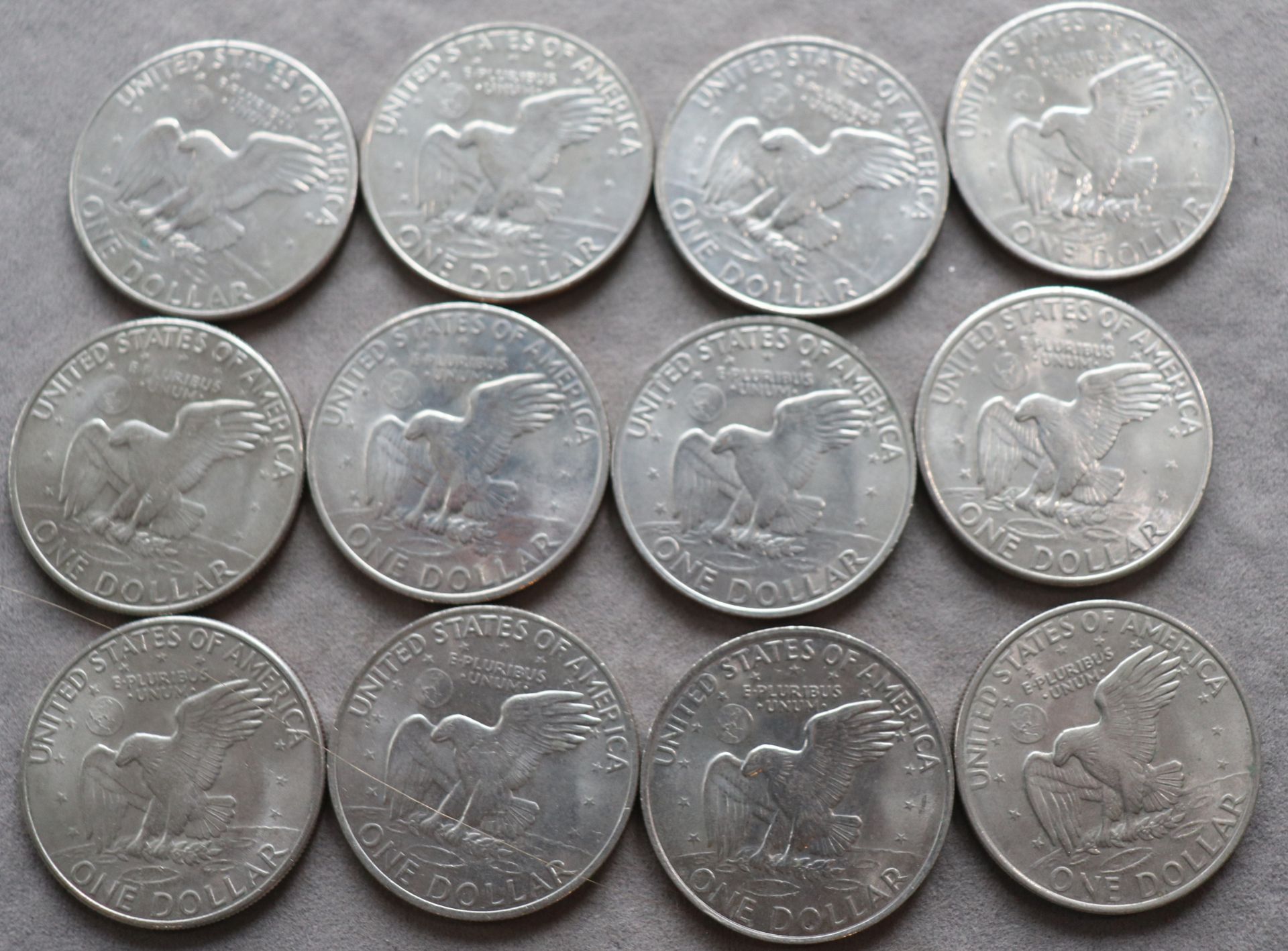 12 Eisenhower dollar coins 1971-1972 - Image 2 of 2