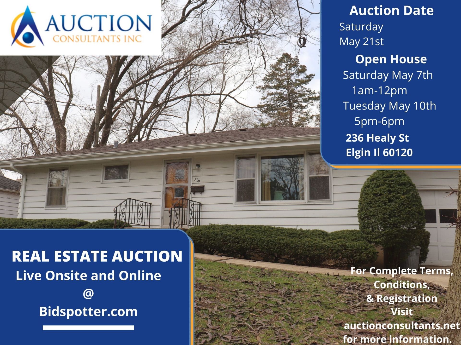 Real Estate Auction: Home in Elgin, IL