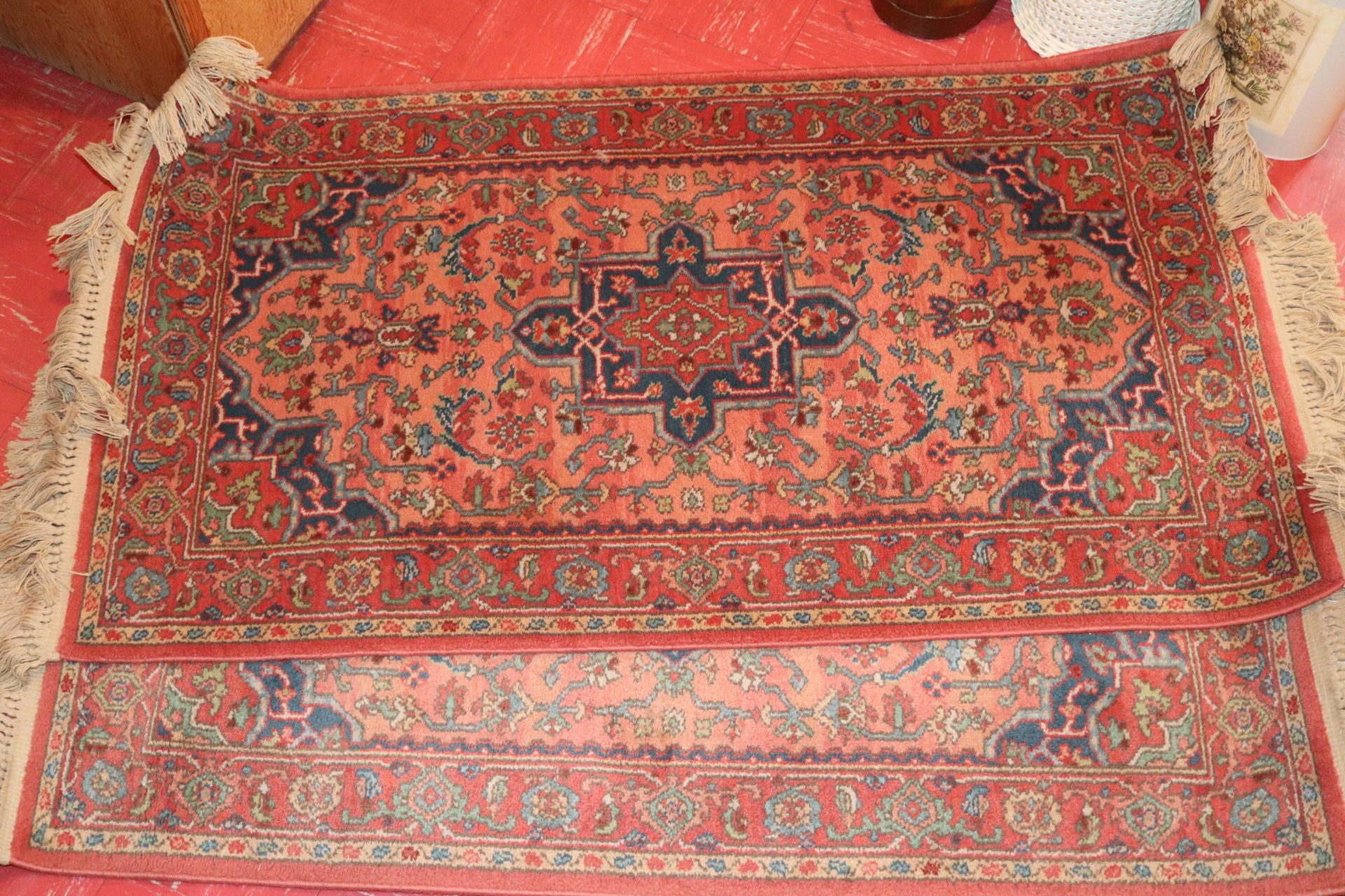 Pair of matching Oriental rugs, 61" x 35"