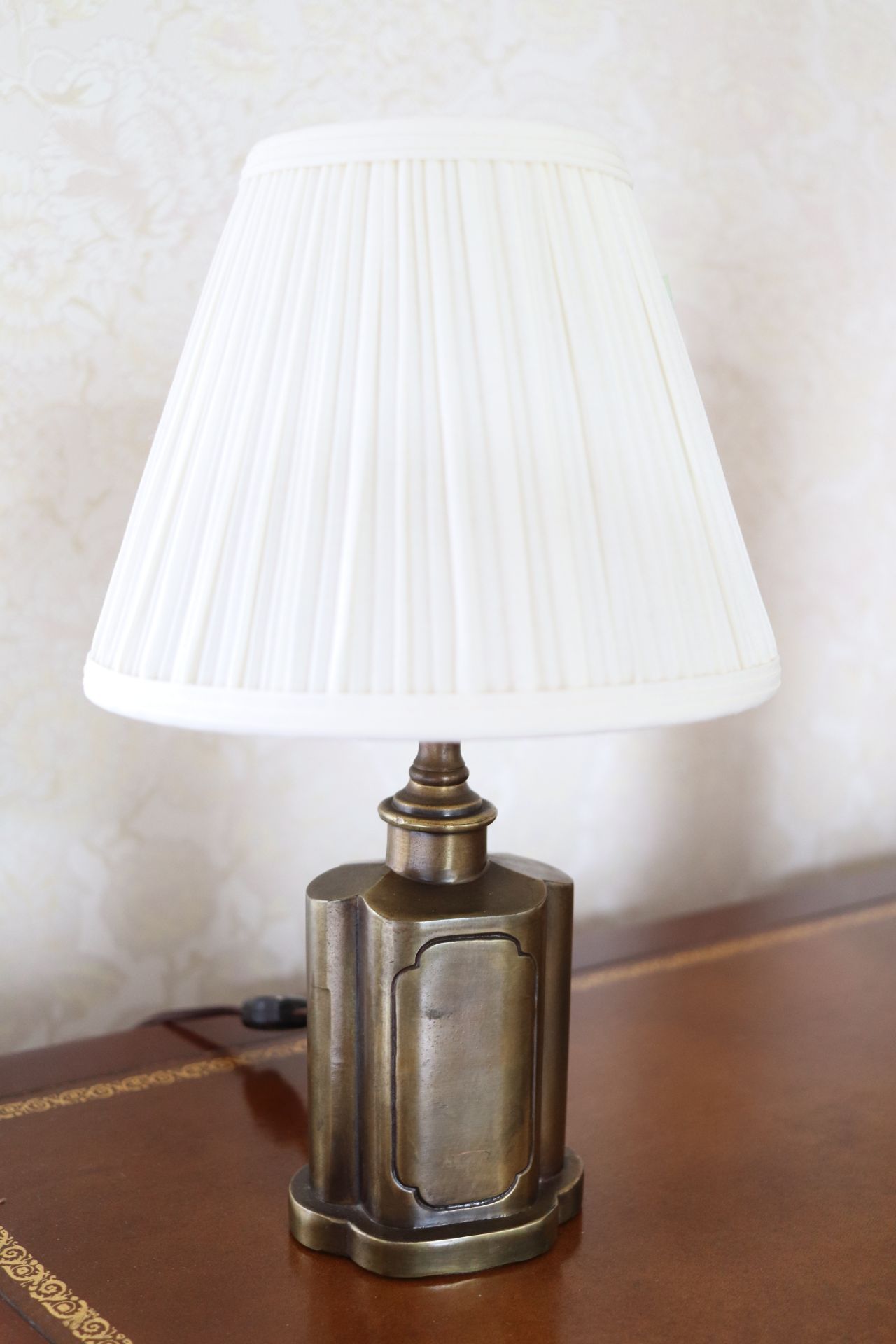 Brass table lamp, approximate height 13"