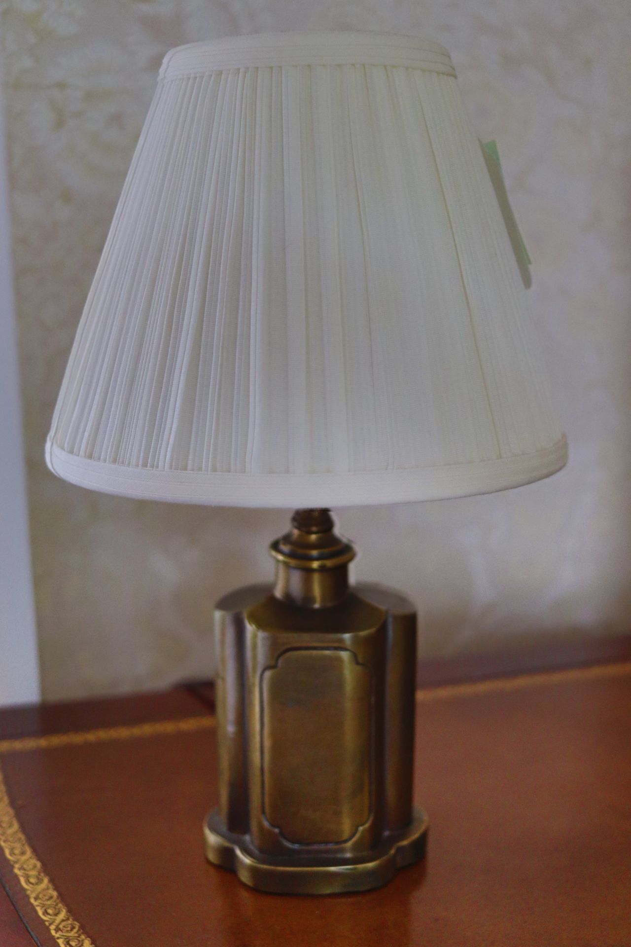 Brass table lamp, approximate height 13" - Image 2 of 2