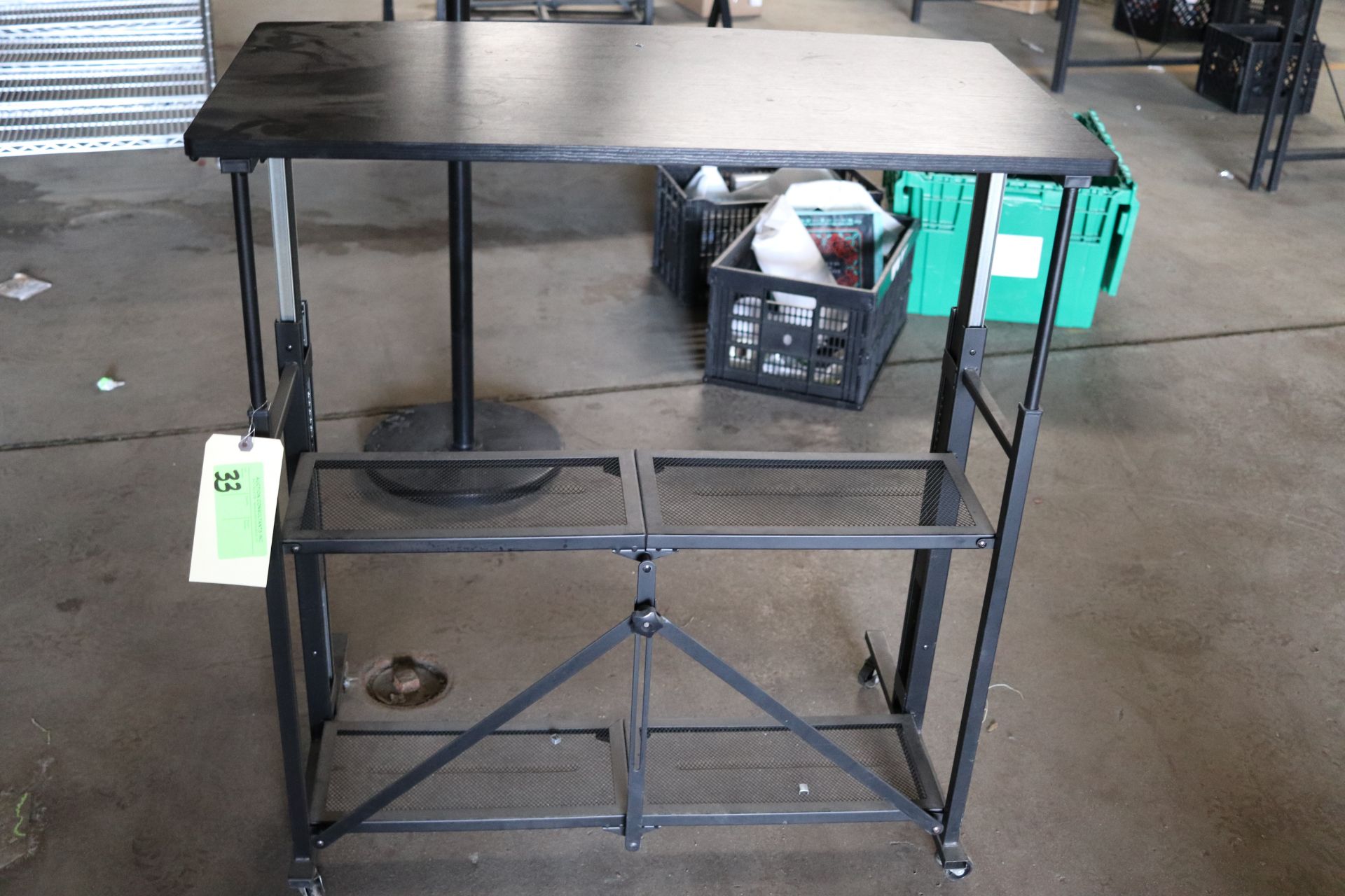 Adjustable laptop station on casters, 40" high - Image 2 of 2