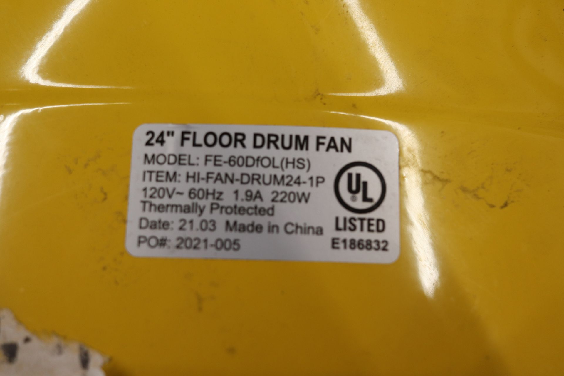 Tornado 24" floor drum fan, model FE60D FOL - Image 2 of 2