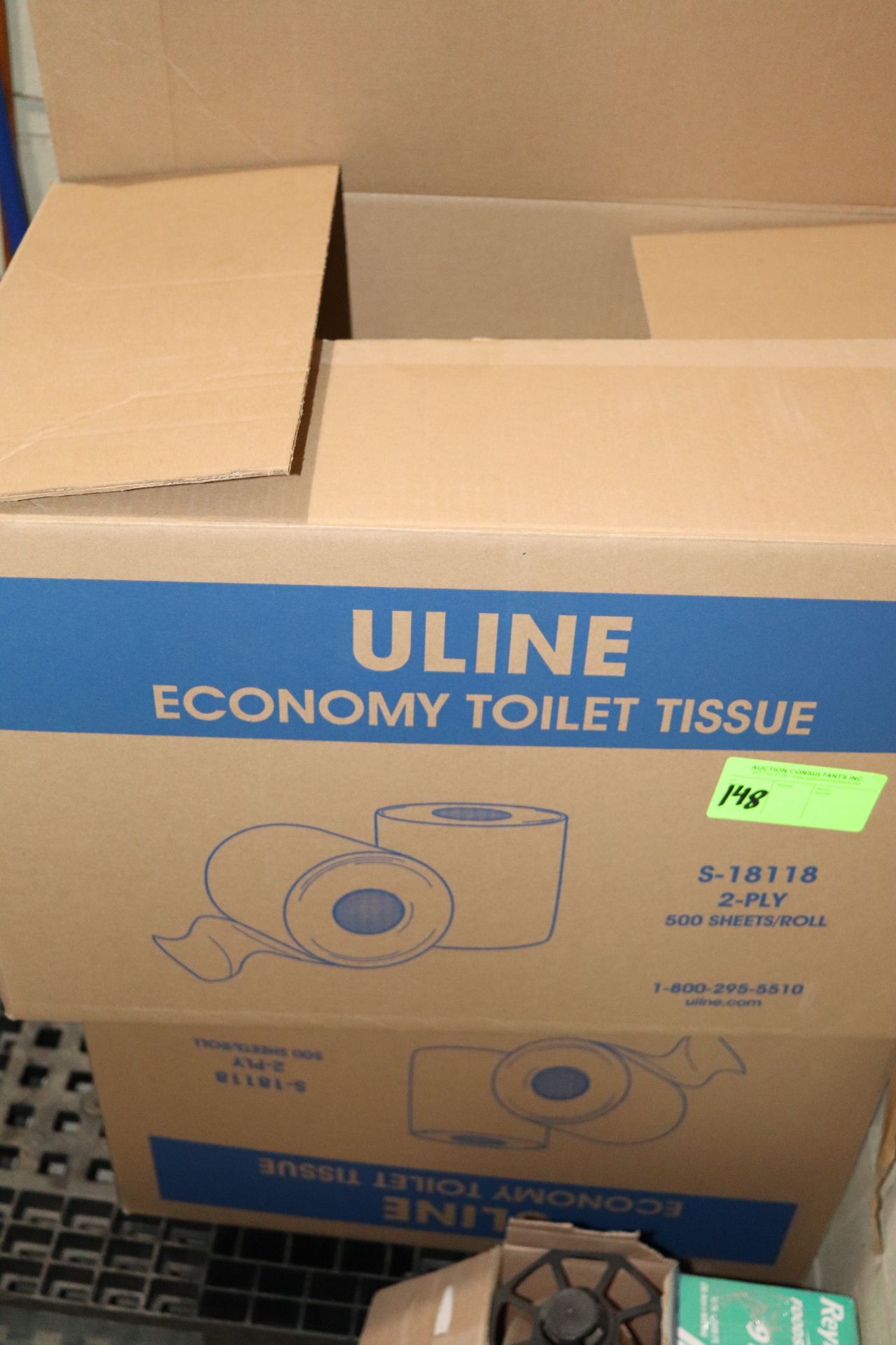 One and a half cases of Uline economy toilet tissue