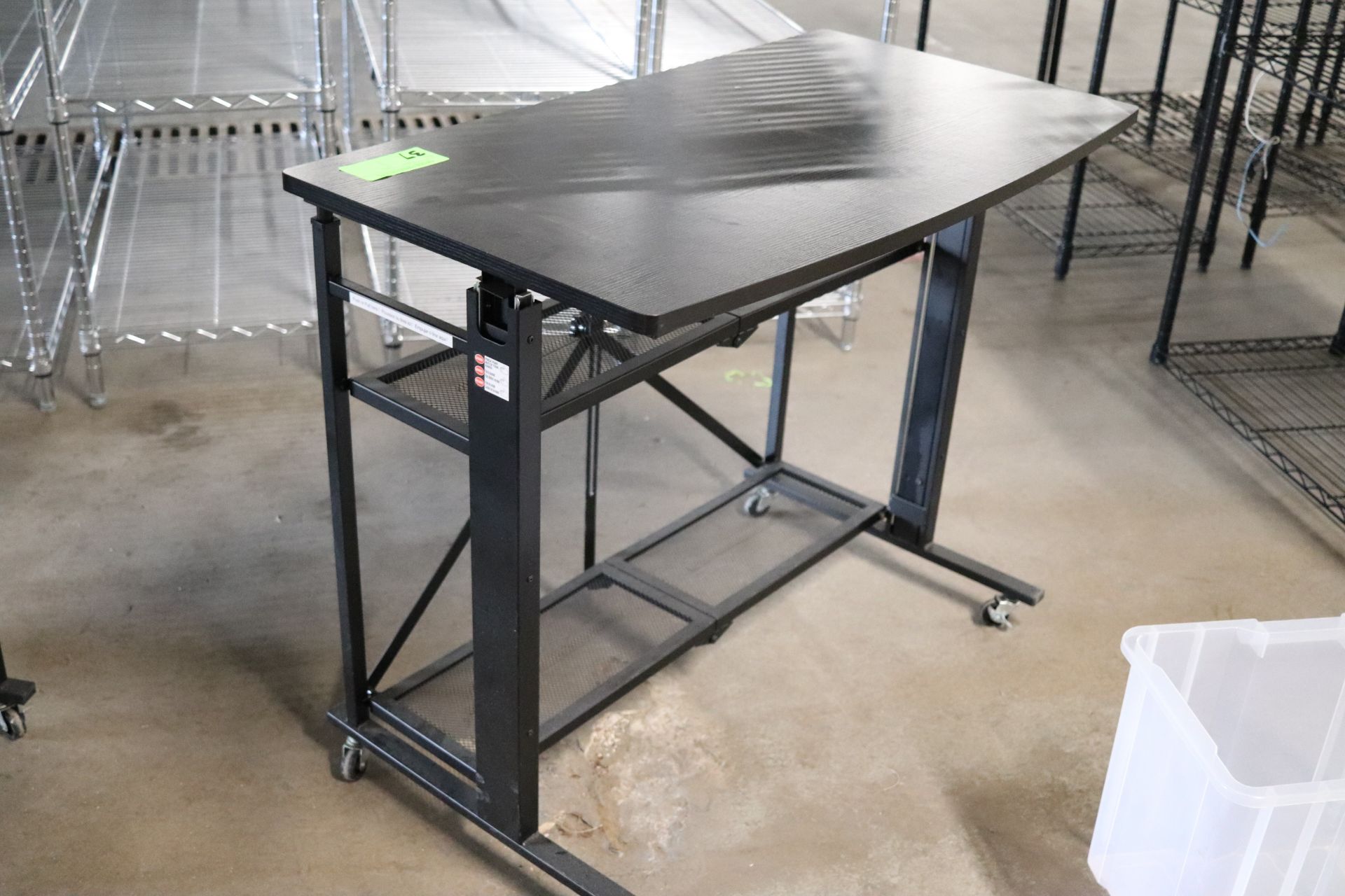 Adjustable computer work station on casters, 30" high